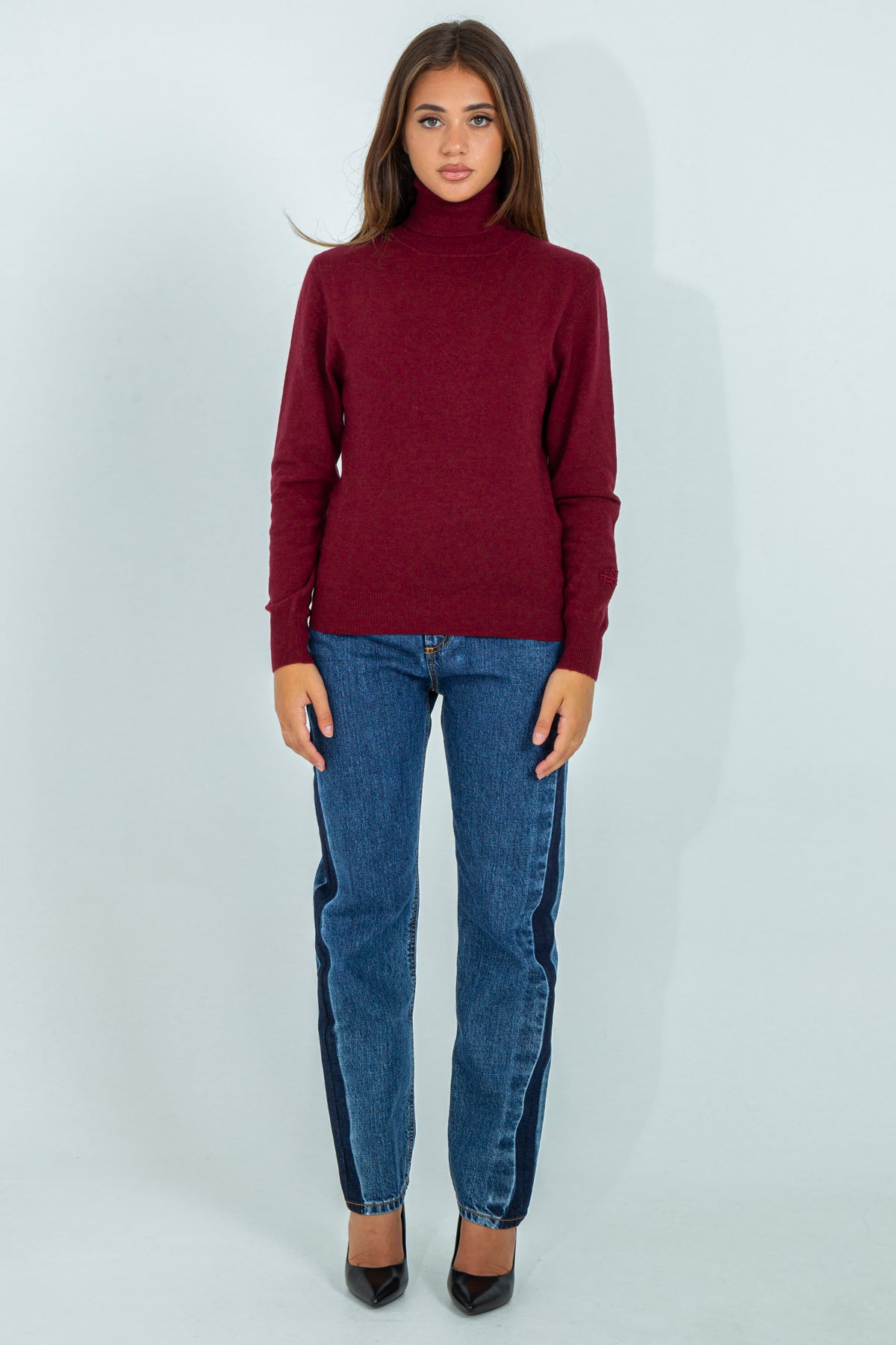 Wool and cashmere blend turtleneck sweater