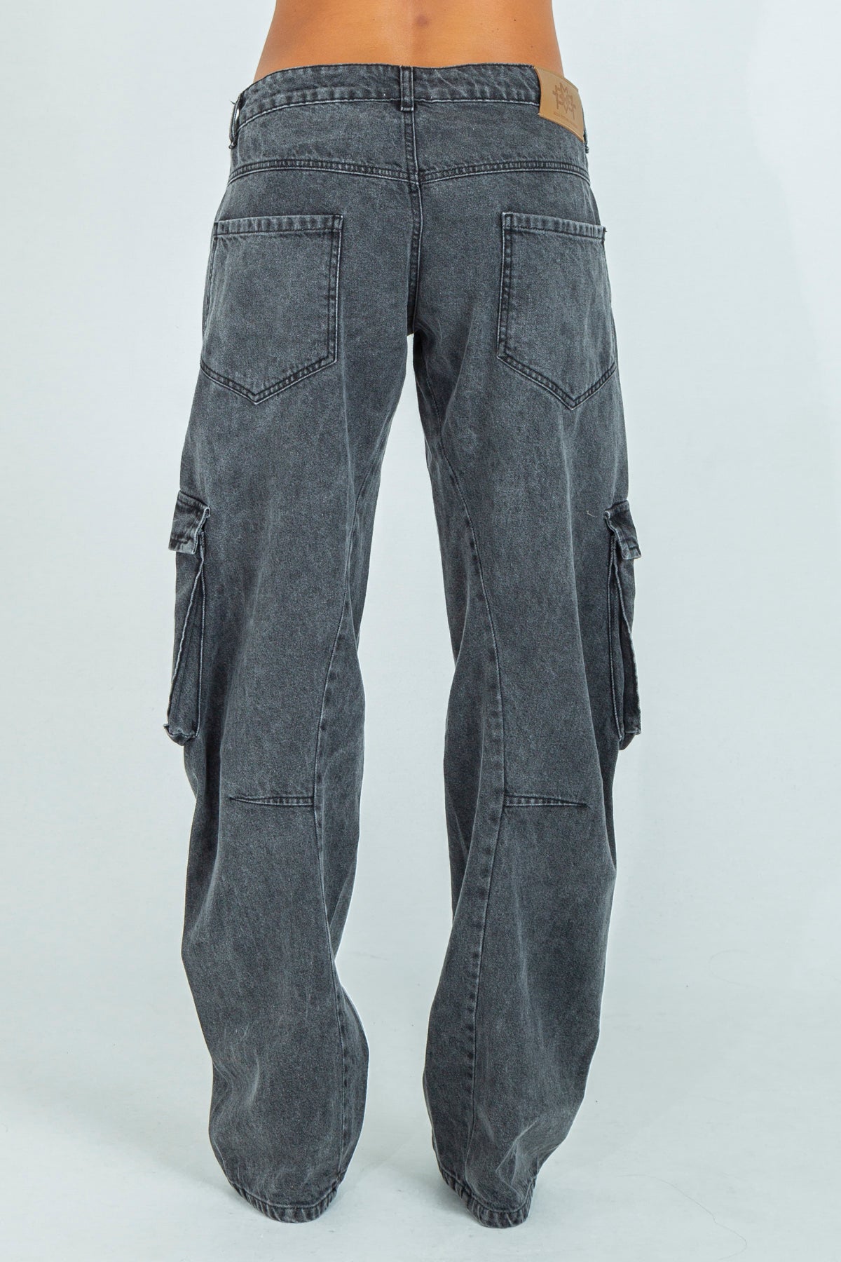 Grey cargo jeans