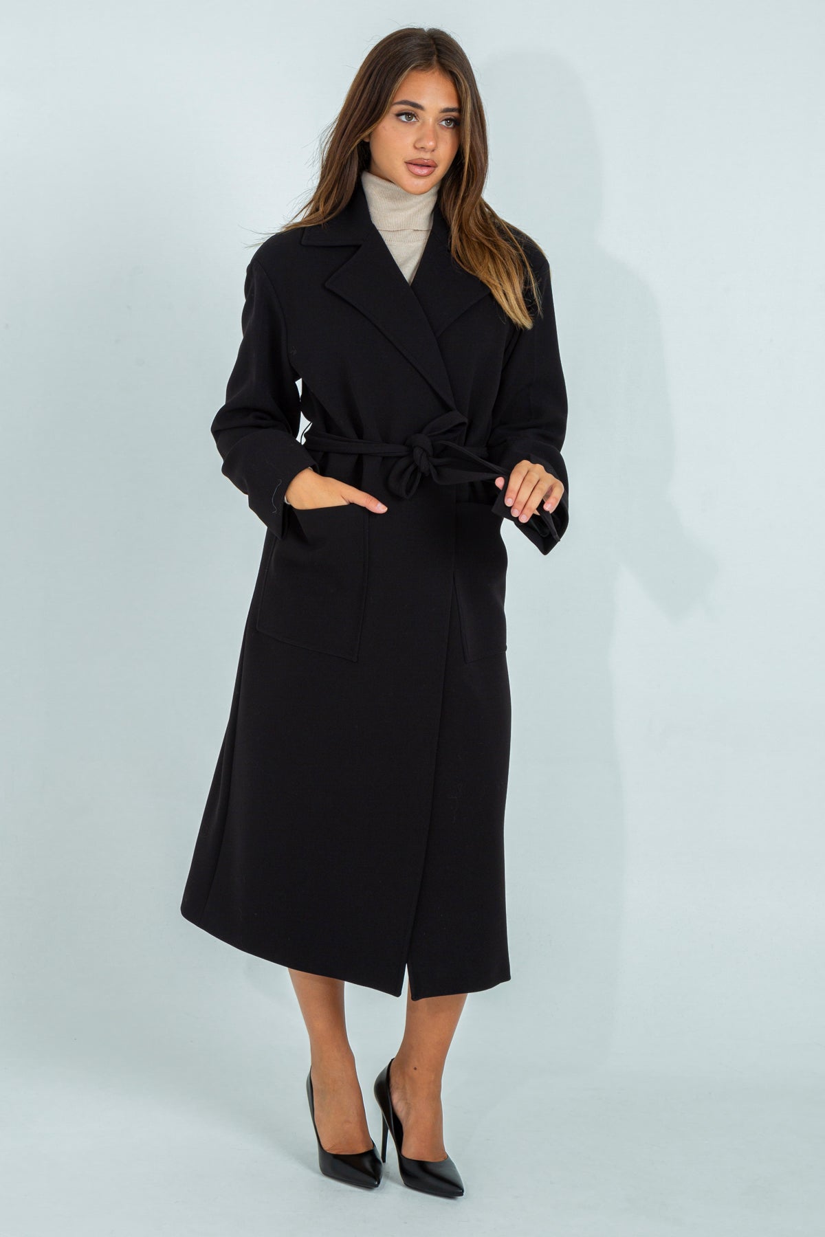 Long cloth coat