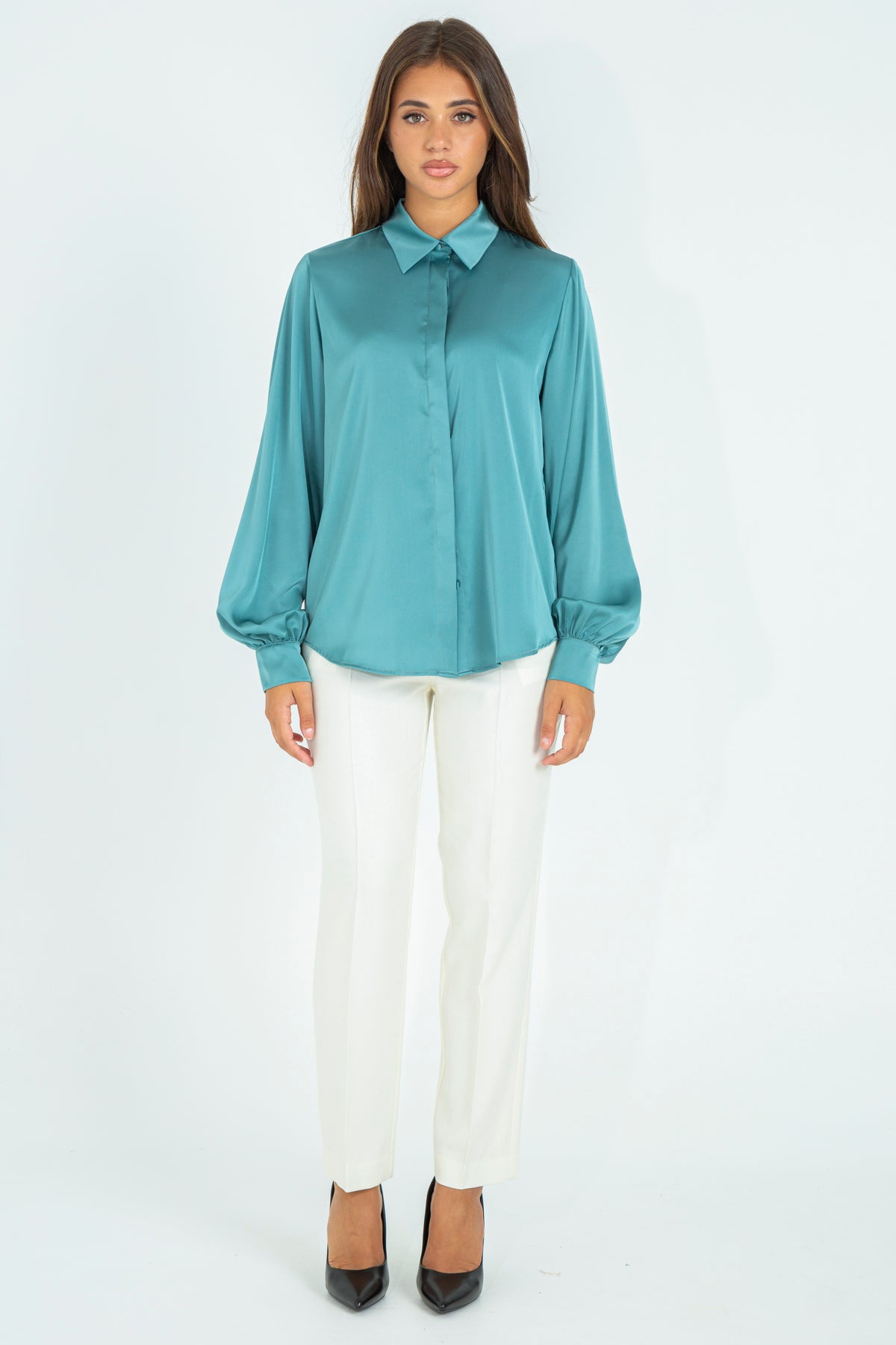 Slipped fabric shirt