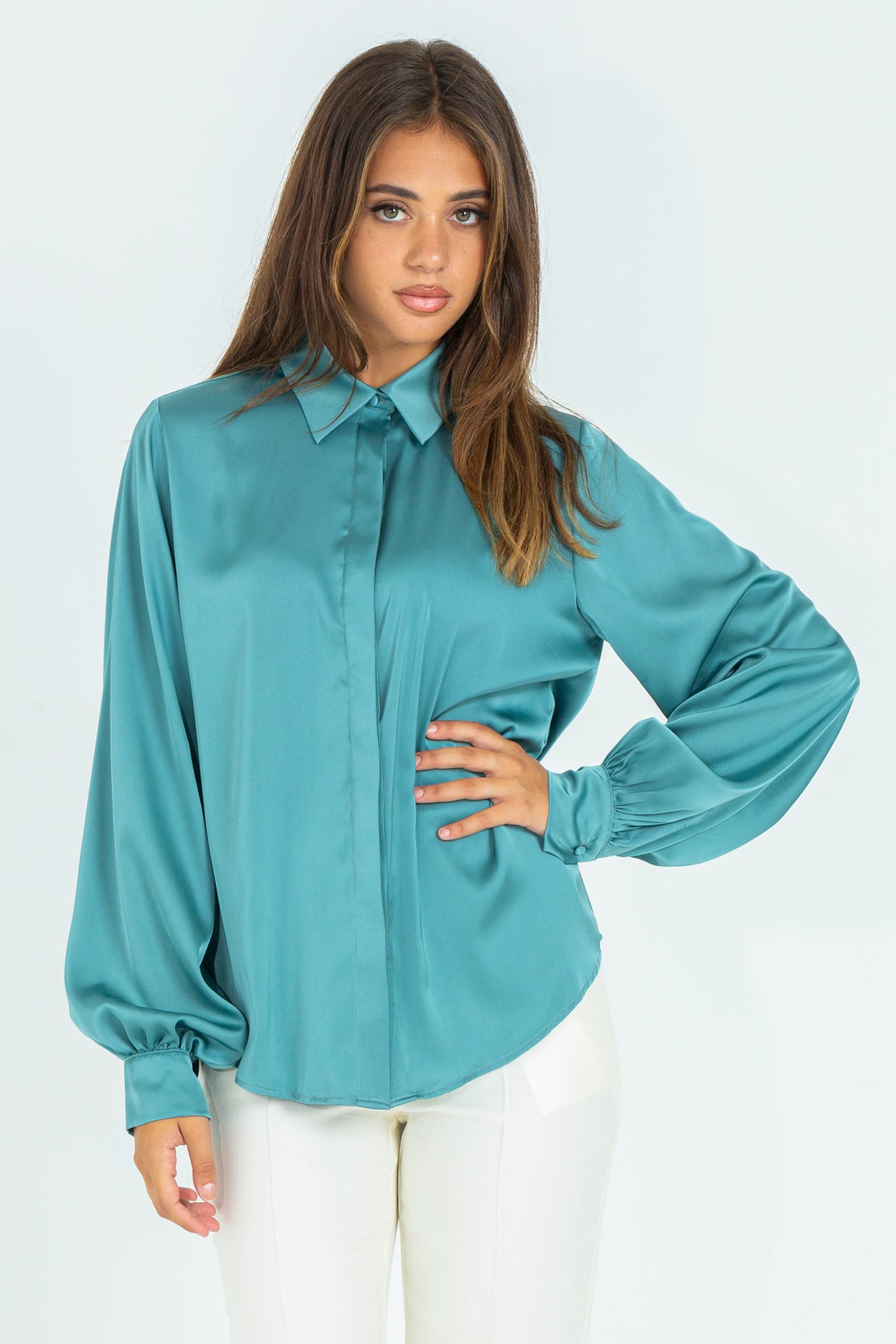 Slipped fabric shirt