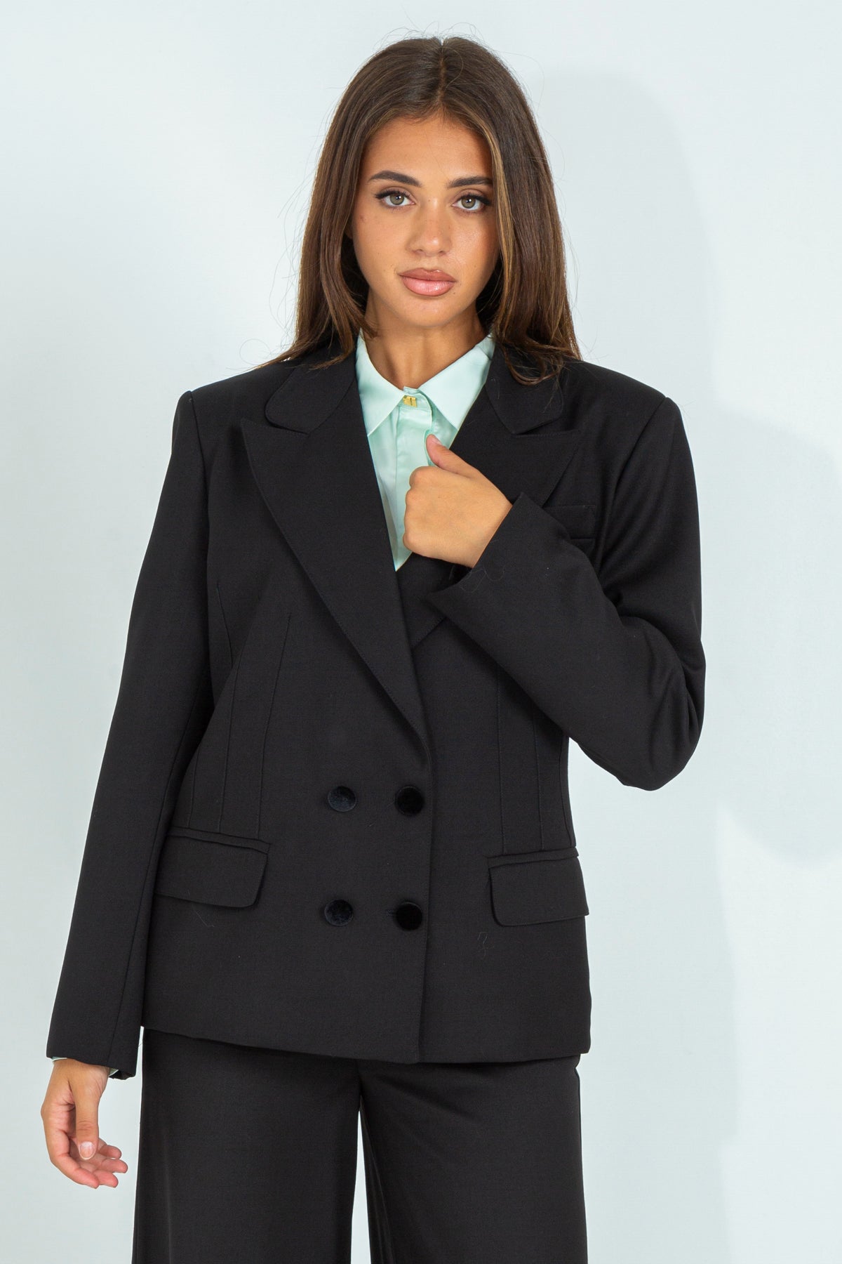 Double-breasted suit jacket