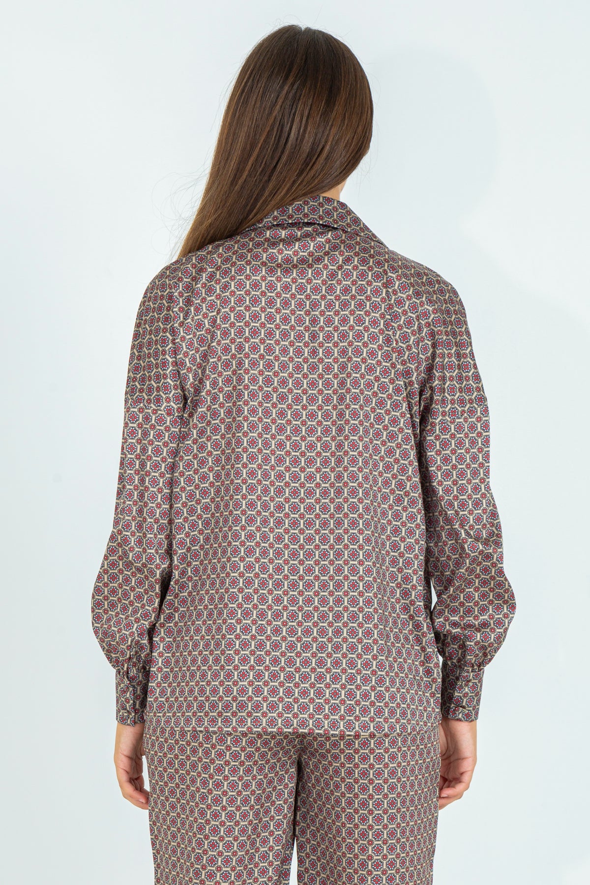 All-over geometric print shirt