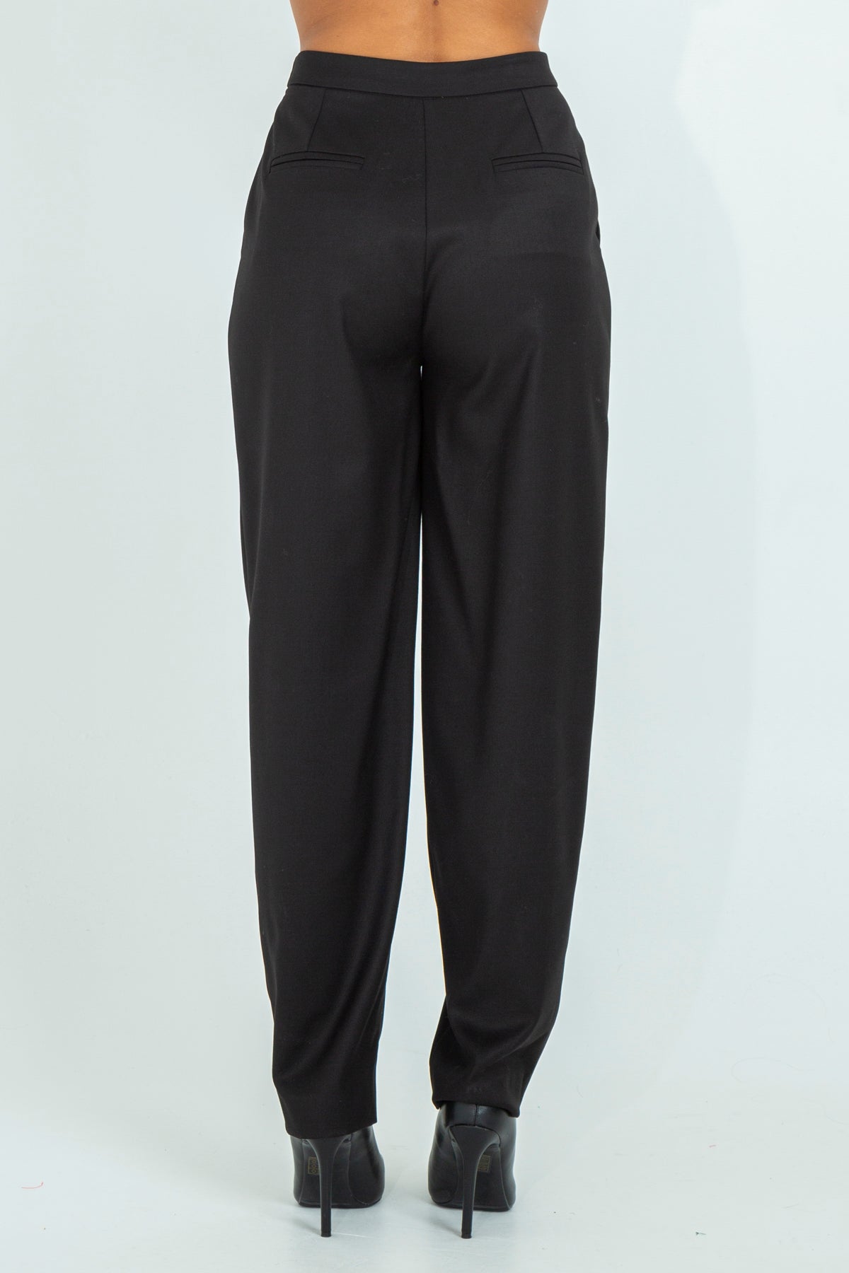 High-waisted trousers