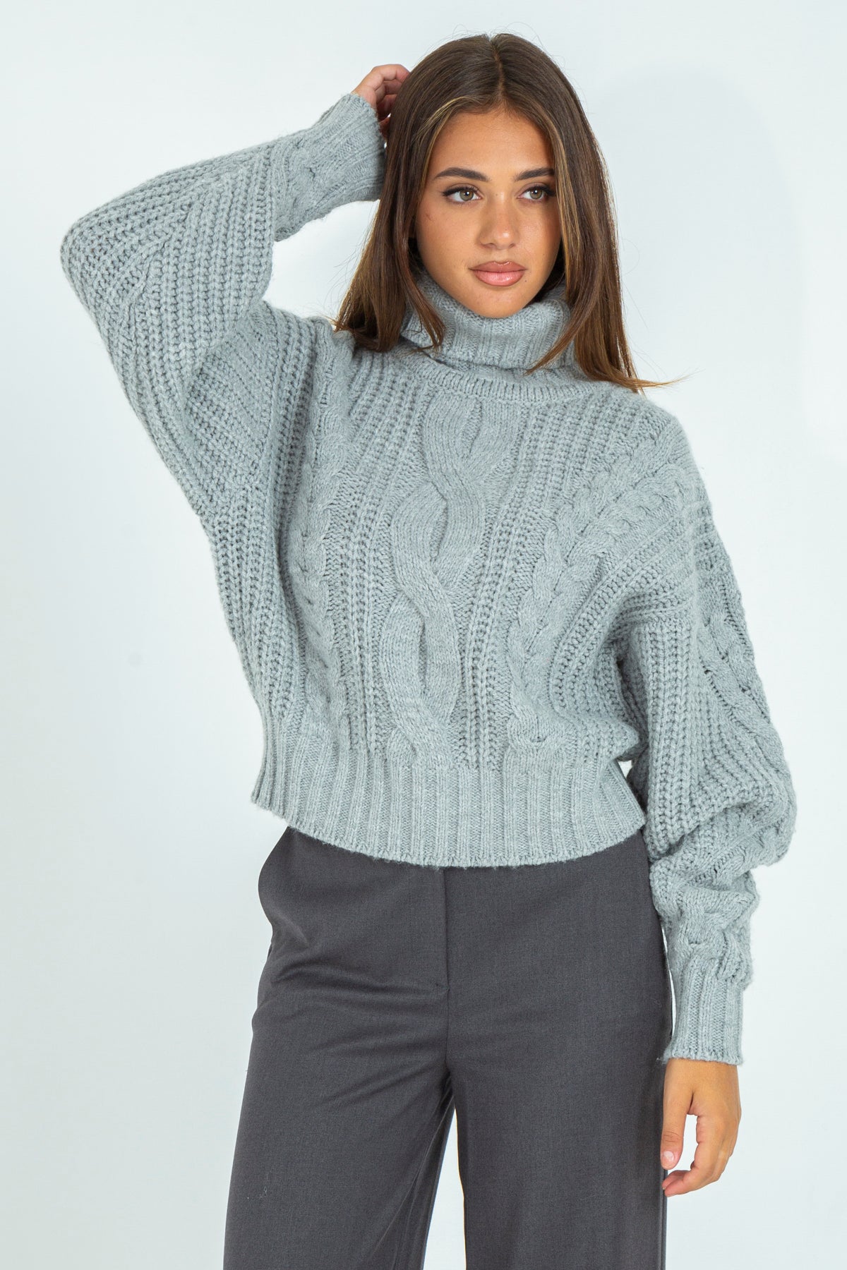 High neck sweater