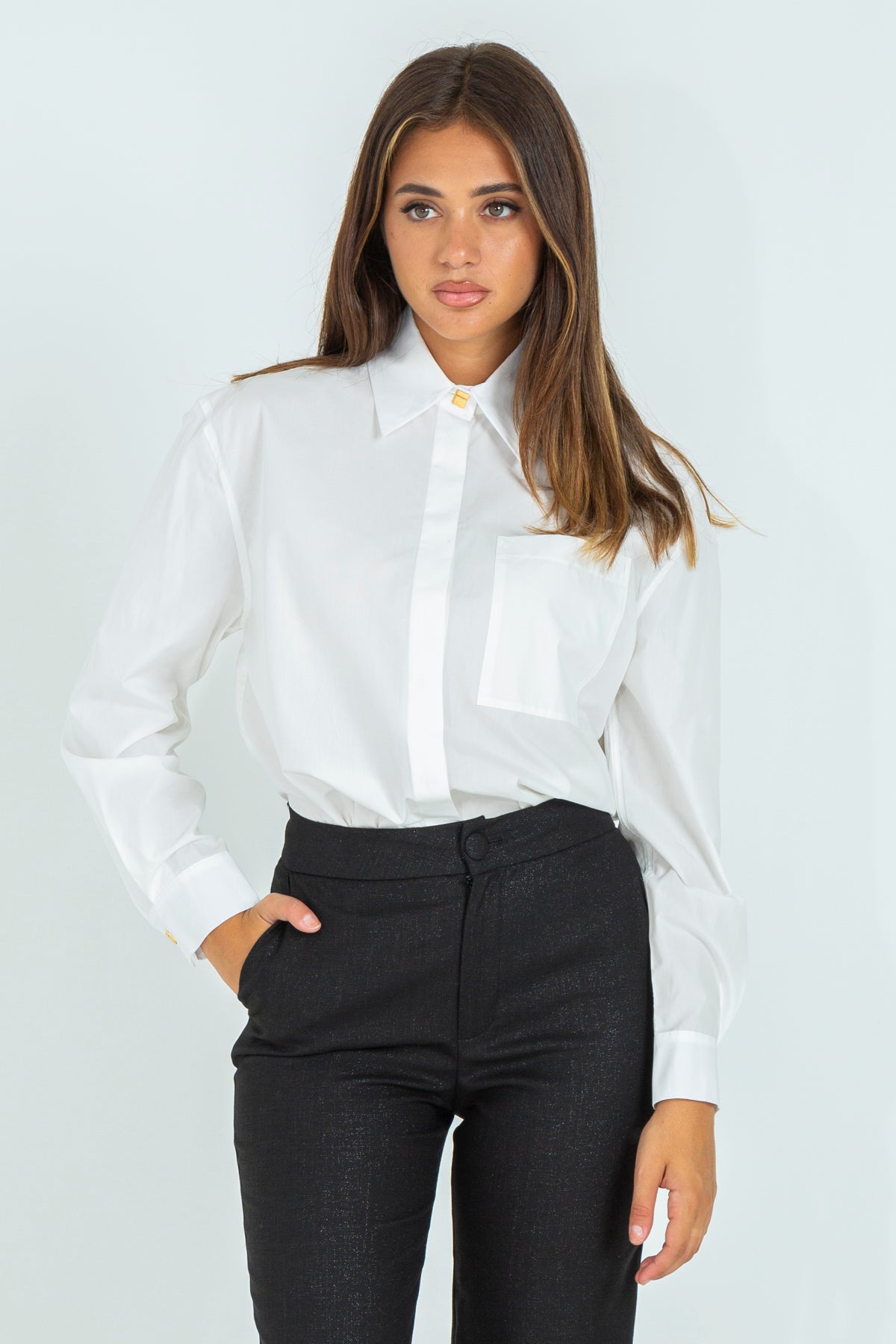 Cotton poplin shirt