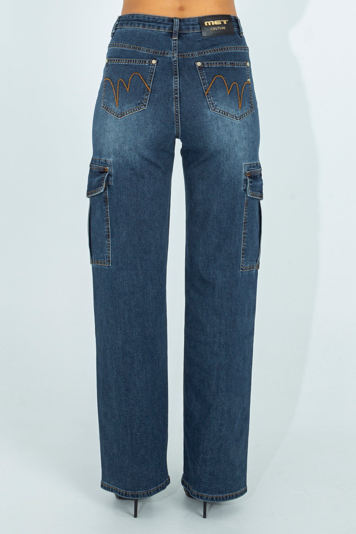 Straight leg cargo jeans