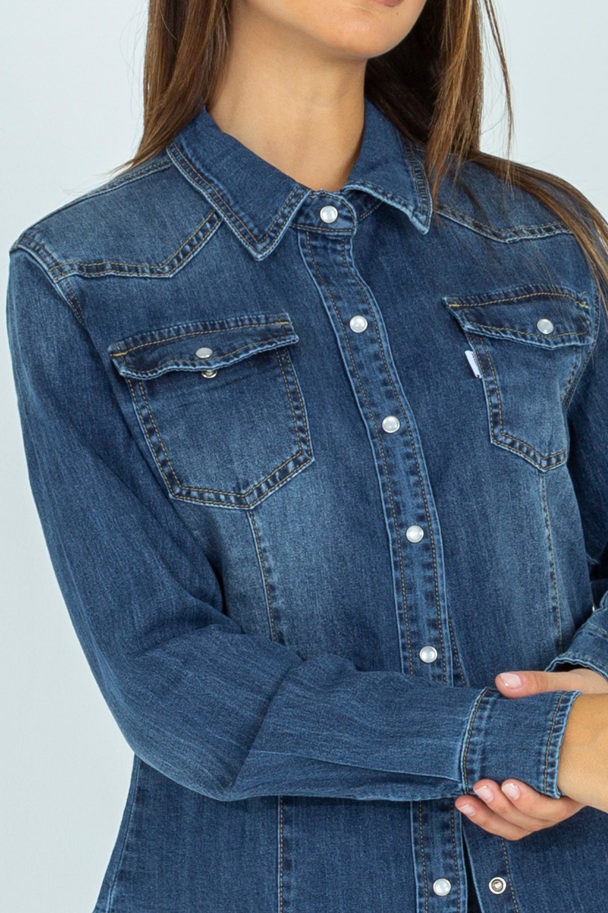 Camicia classica in denim