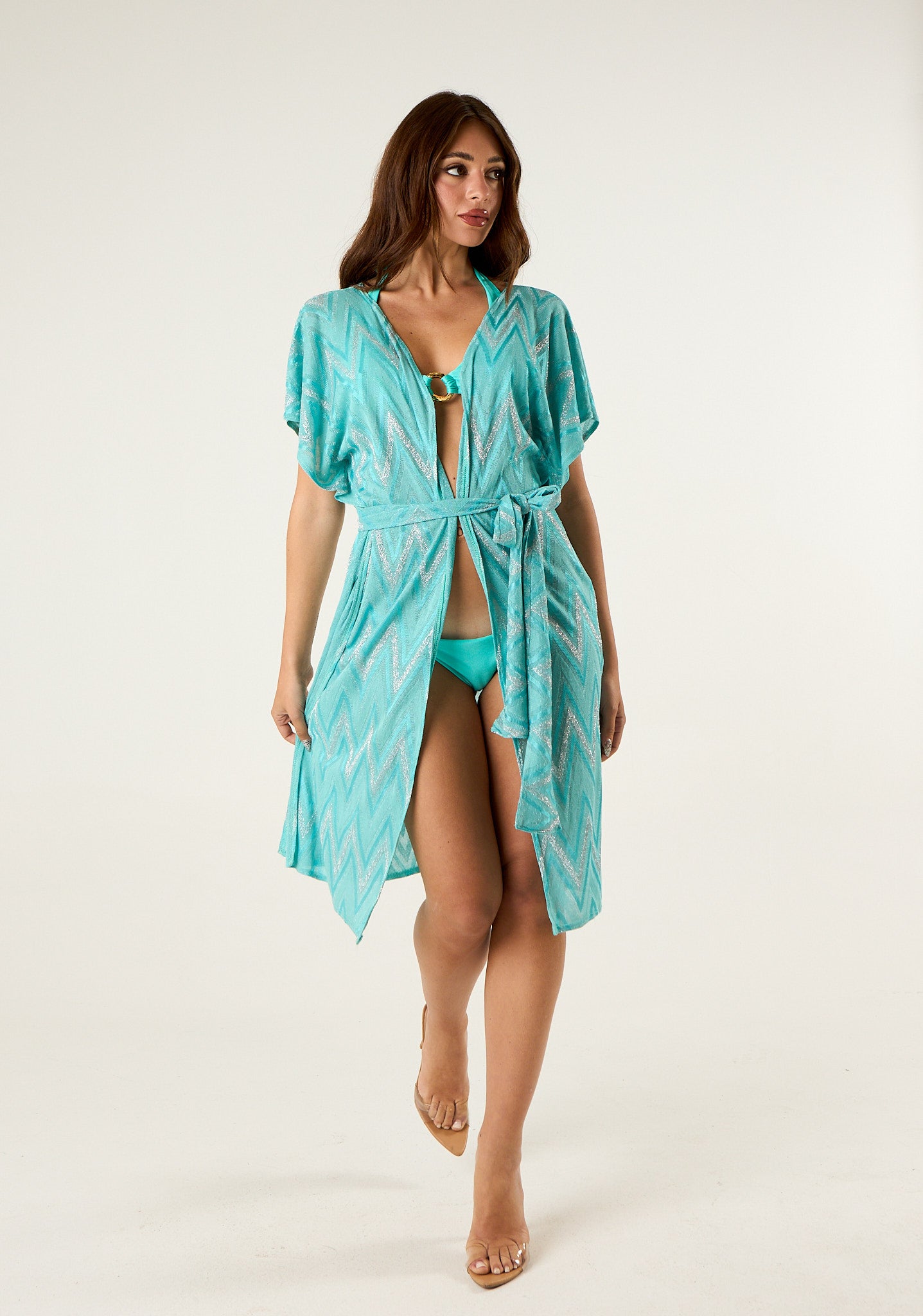 Kimono lungo operato