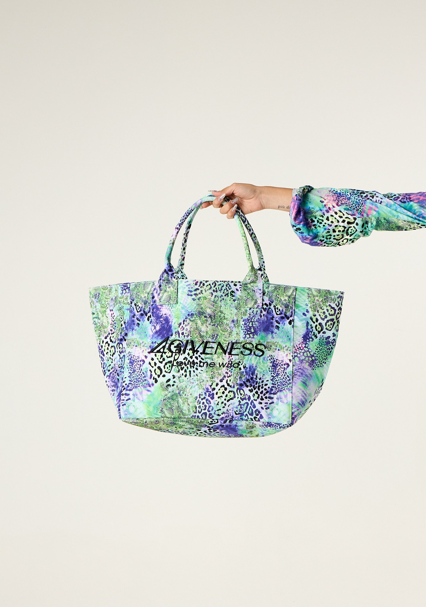 Borsa mare patch animalier
