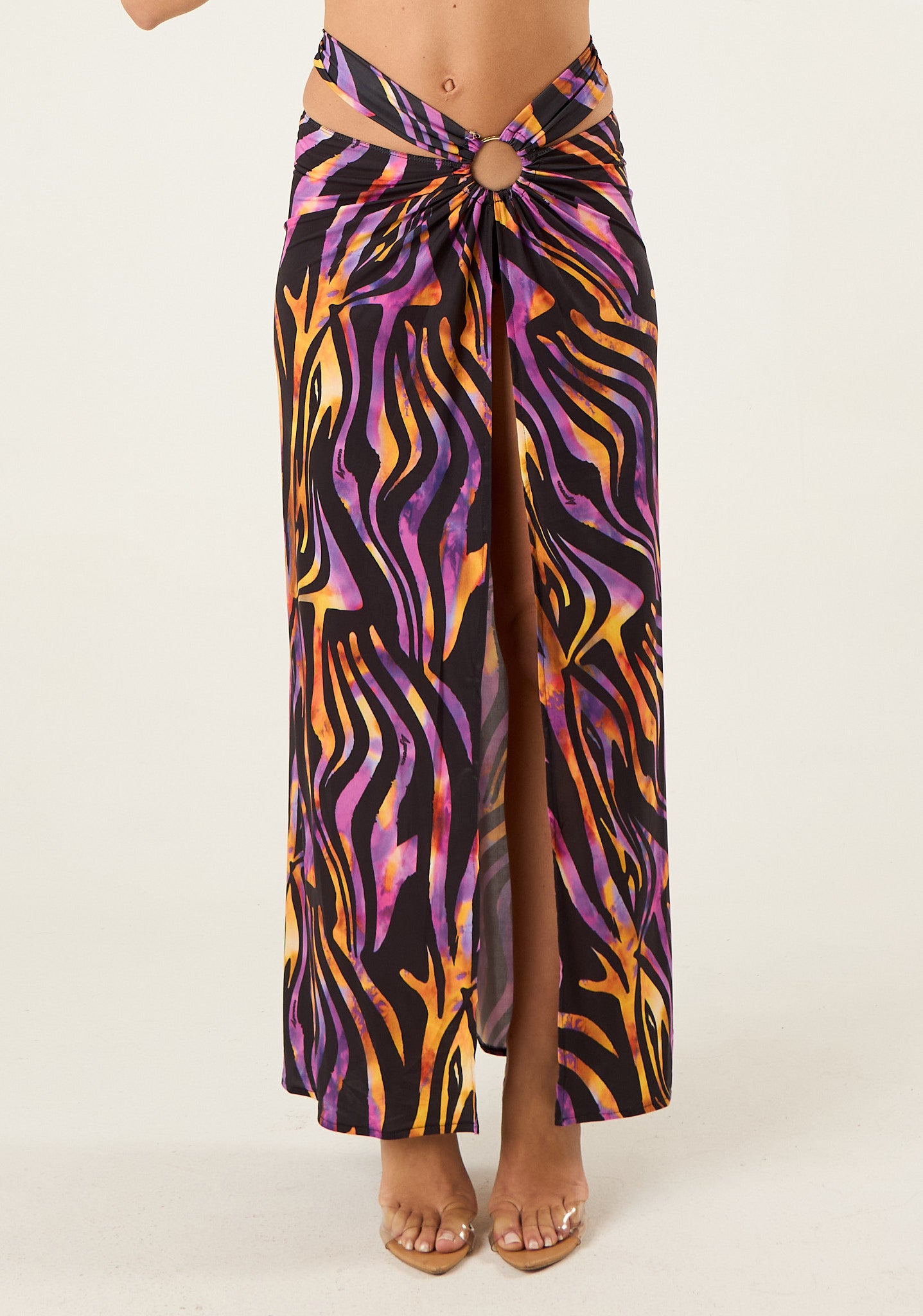 Gonna lunga con anello Hypnotic Zebra