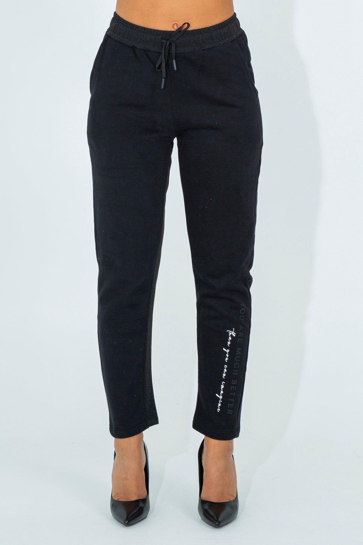 Tracksuit trousers with side print