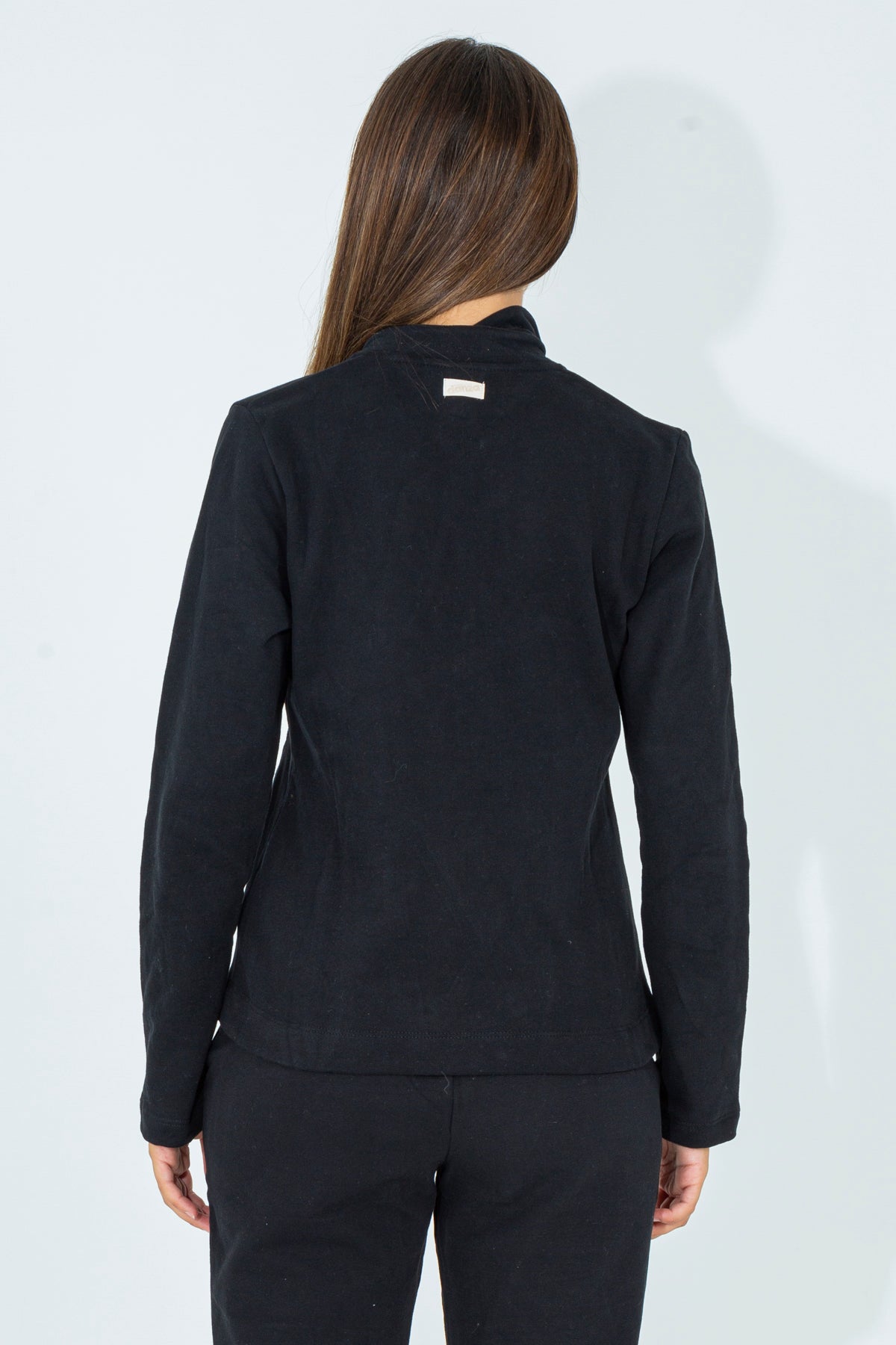 Felpa fullzip con coulisse lunga