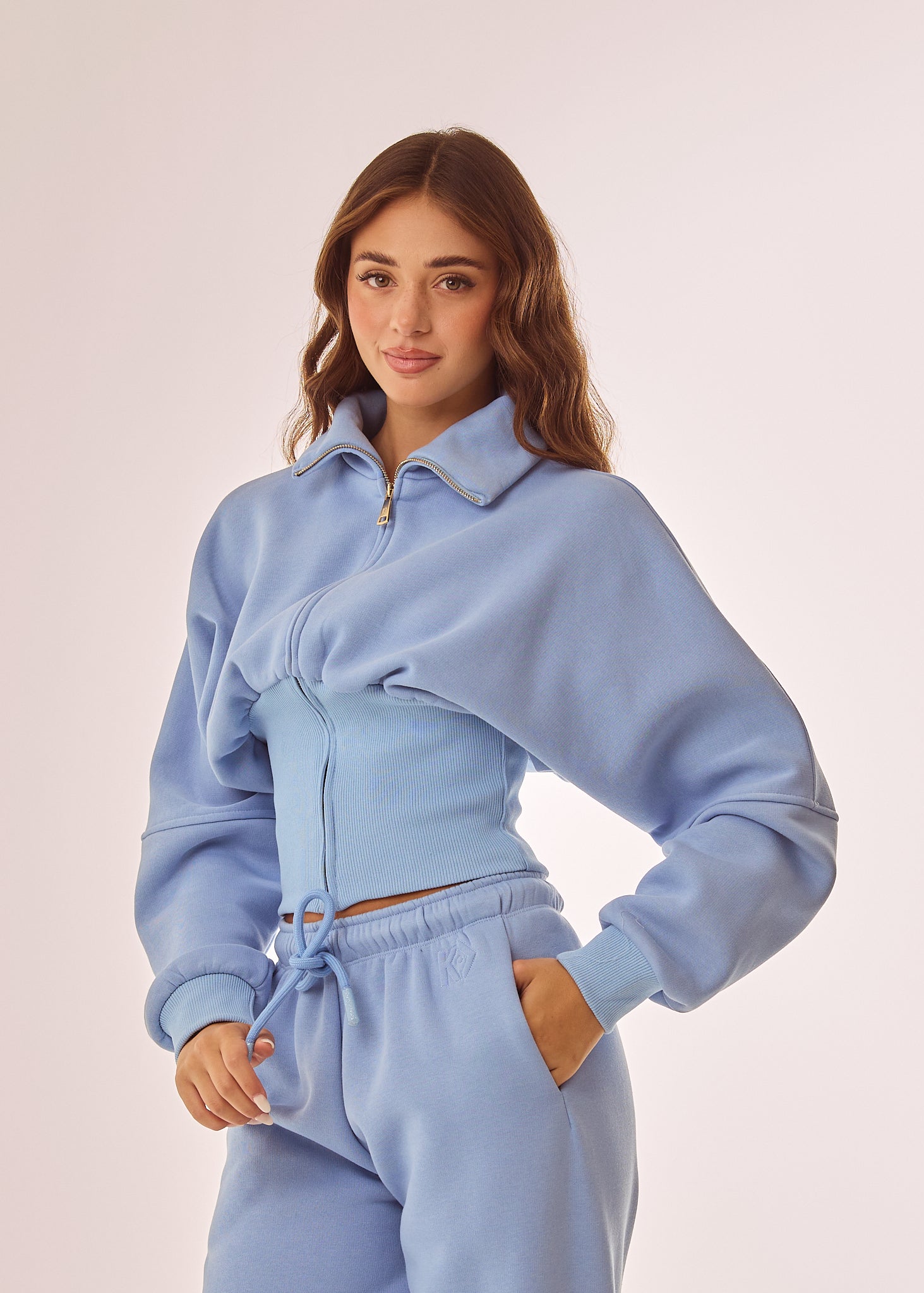 Felpa corta con corpetto