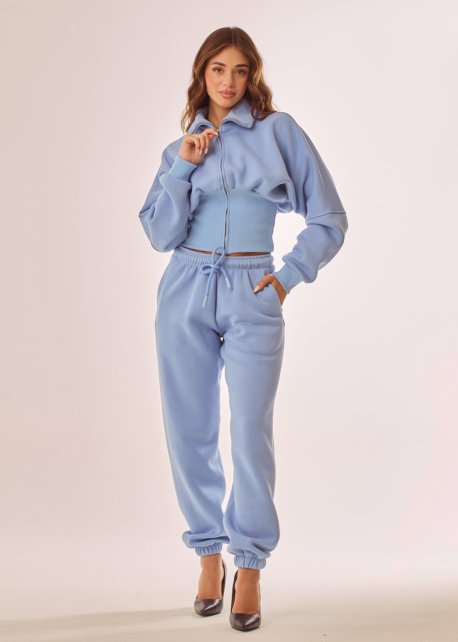 Felpa corta con corpetto