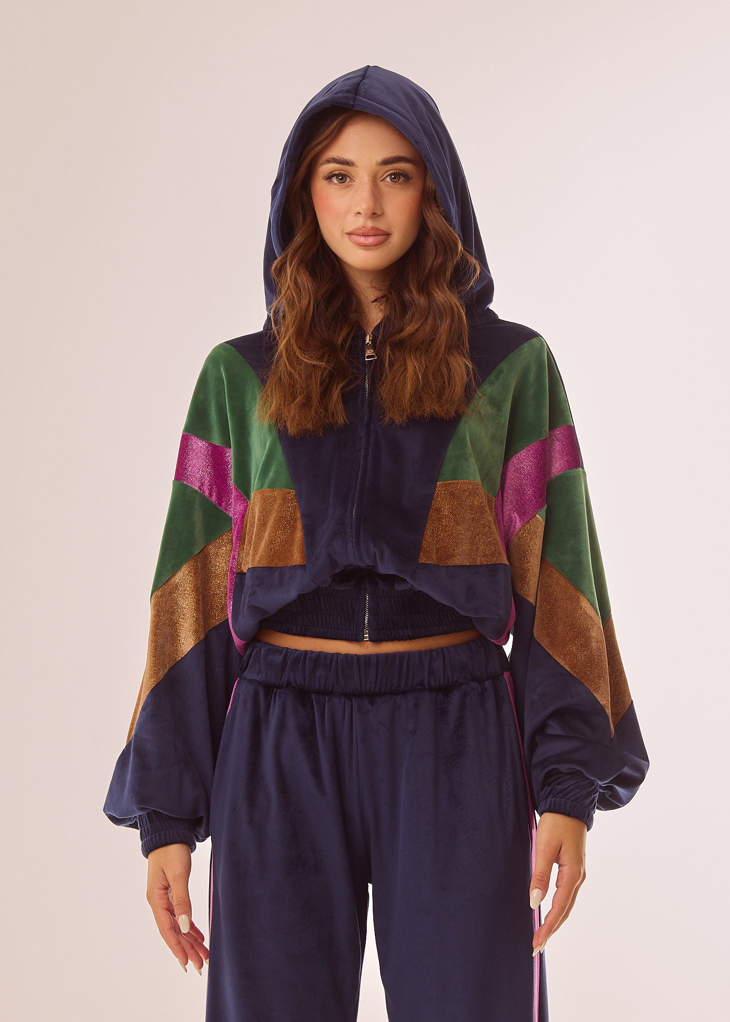 Felpa crop multicolor