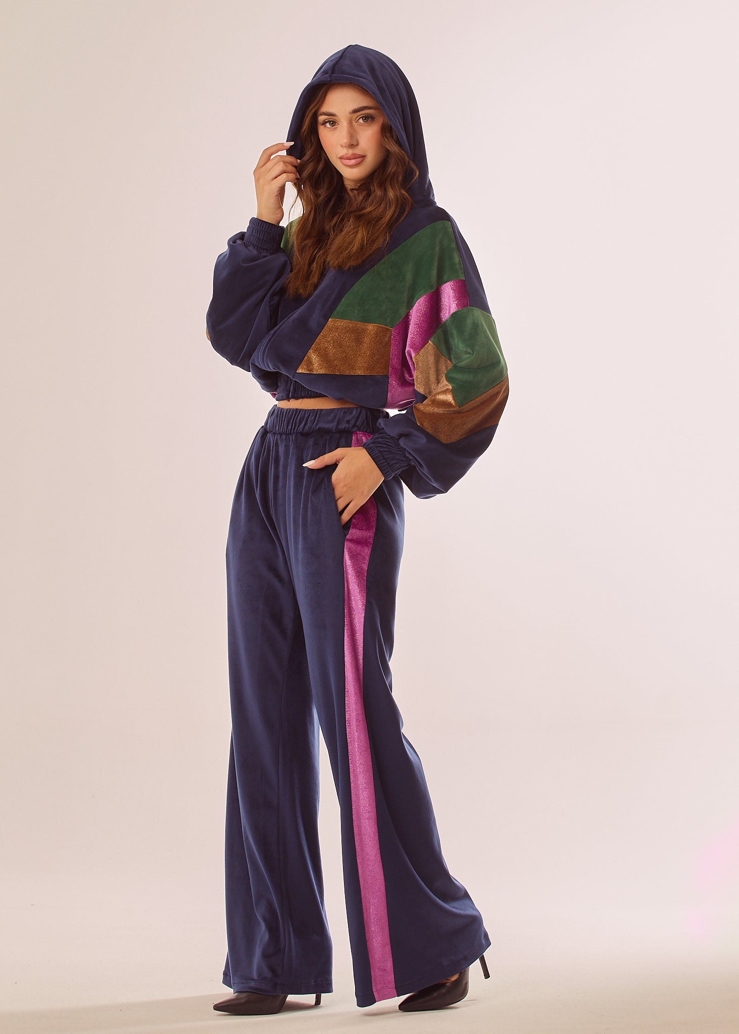 Felpa crop multicolor