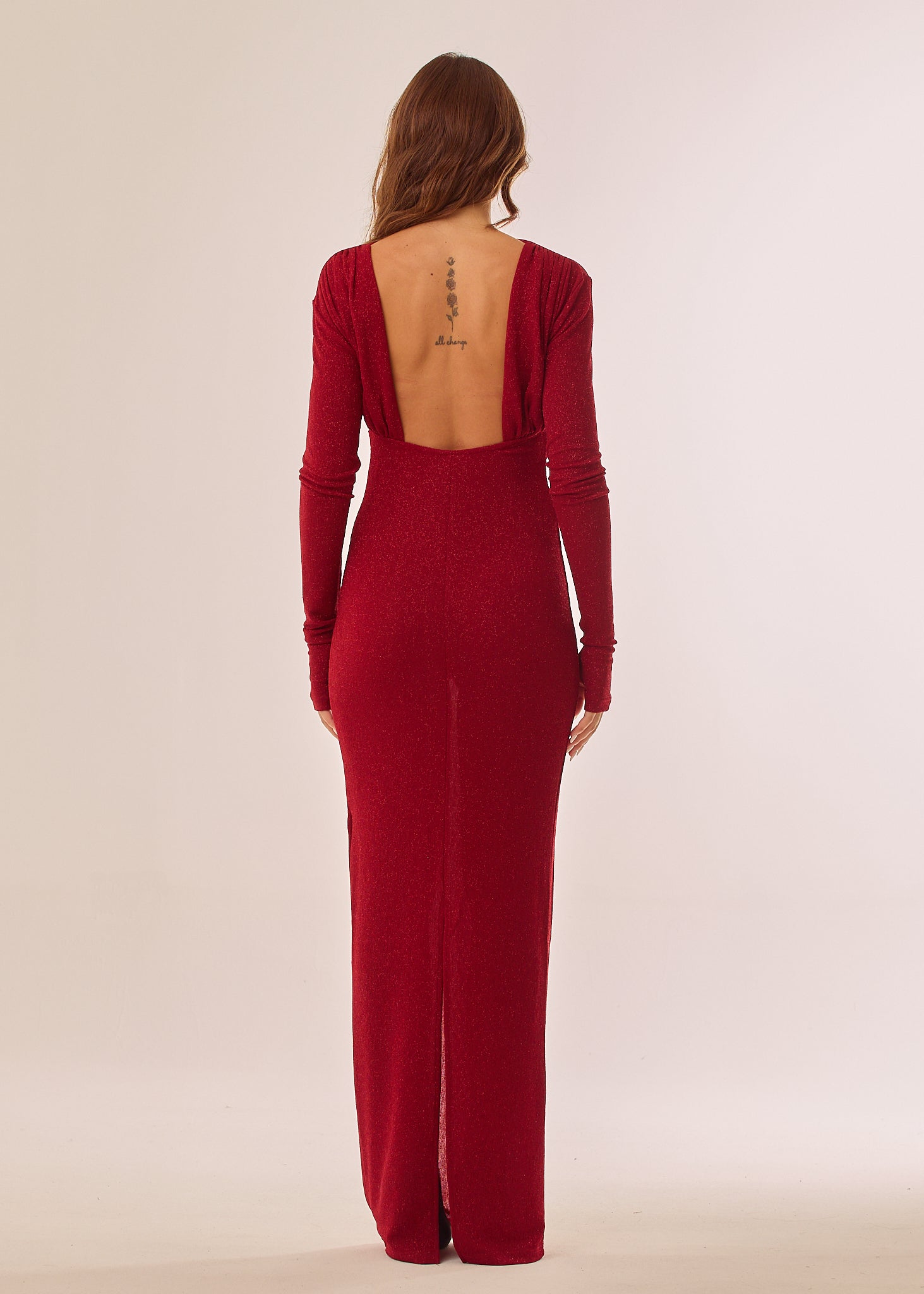 Abito lungo in lurex