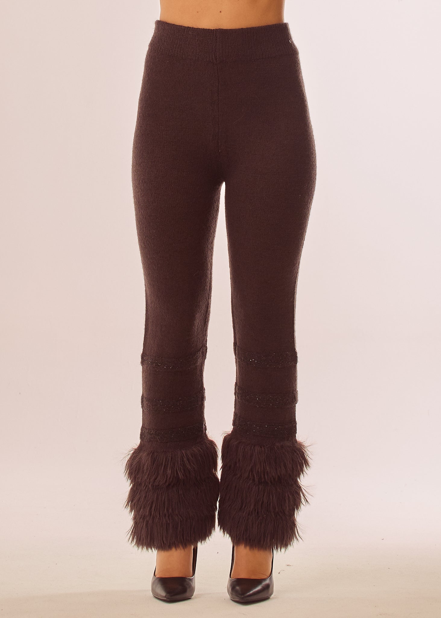 Pantalone con inserti in pelo