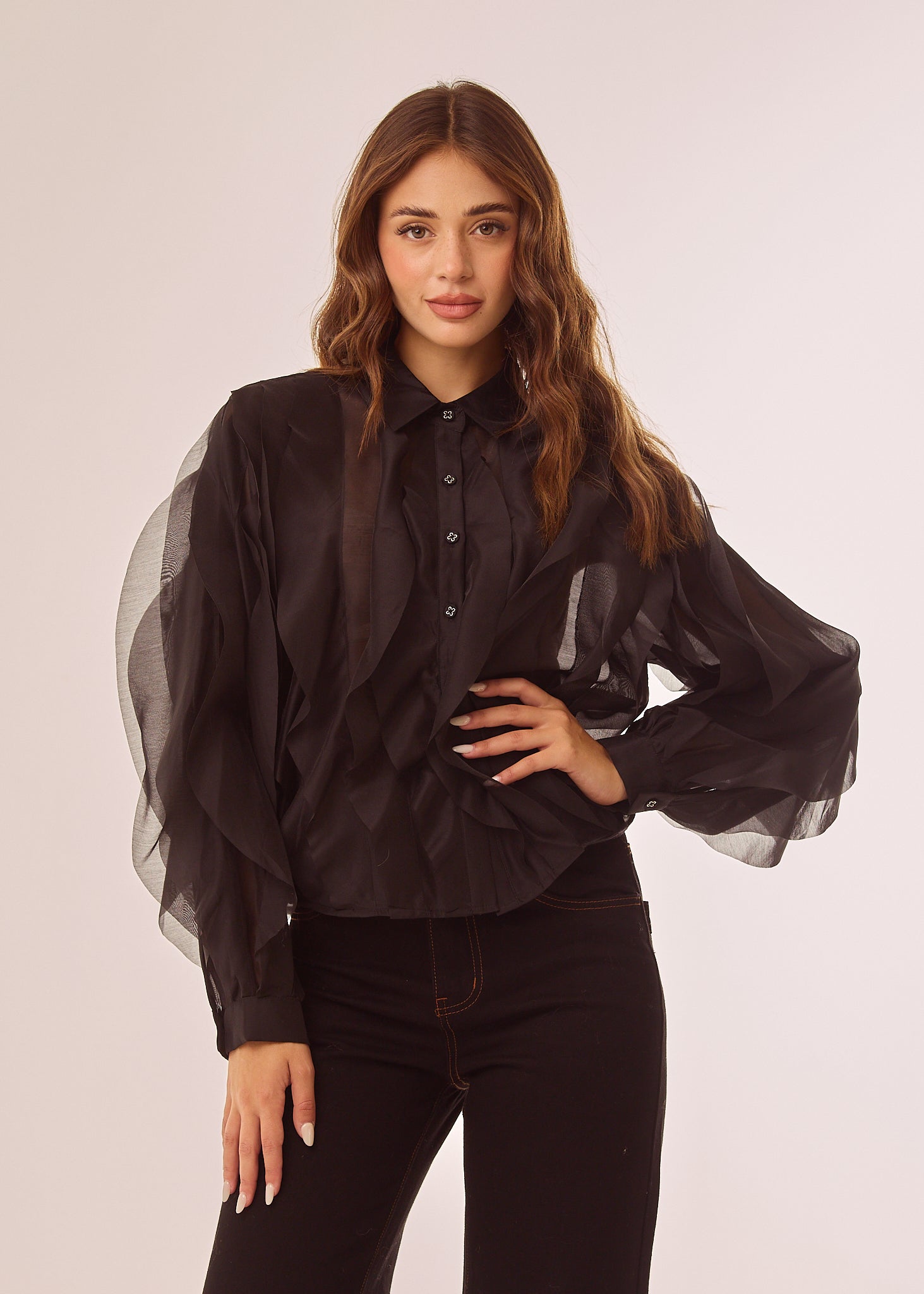 Camicia con volant