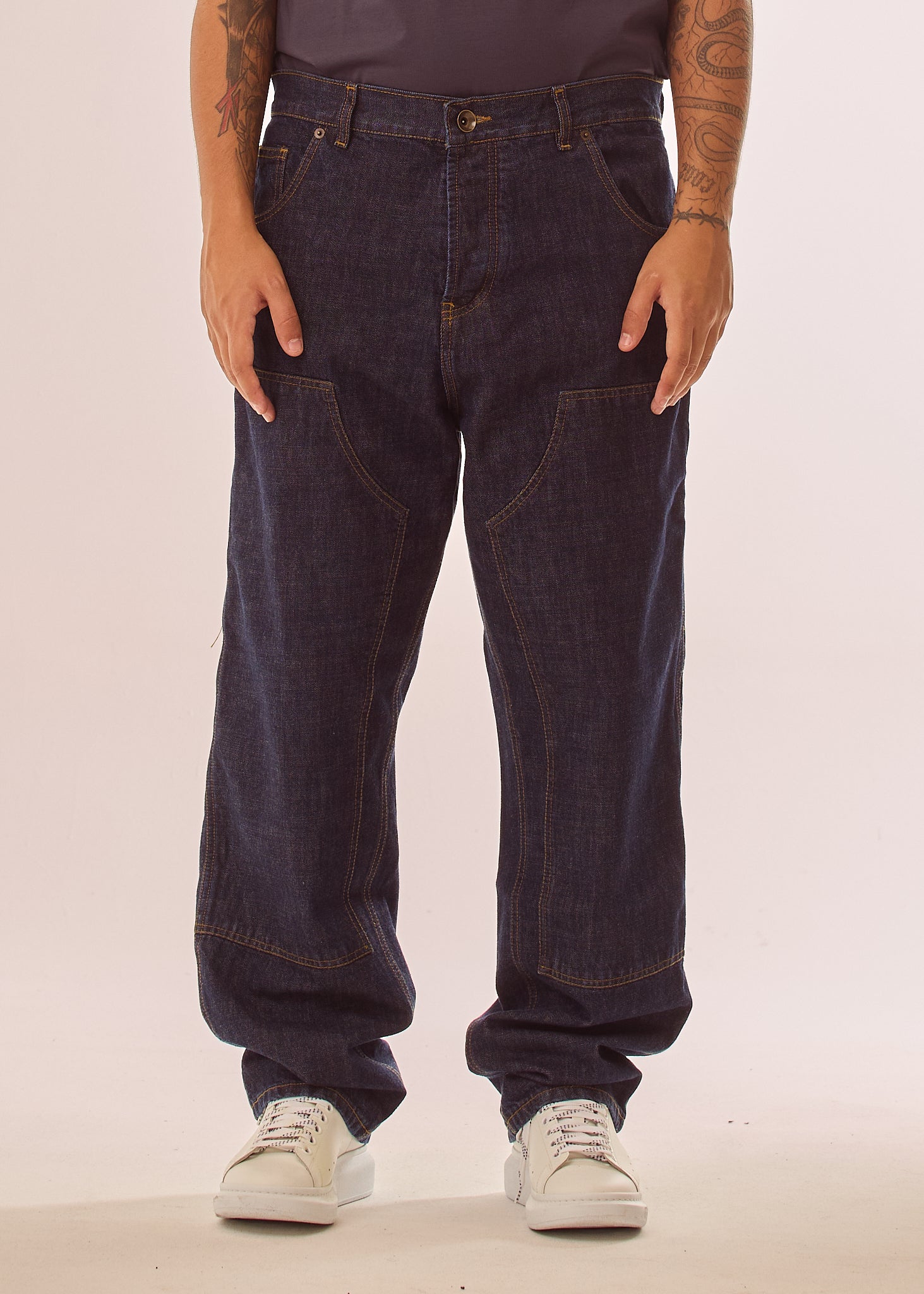 Jeans baggy con tasconi