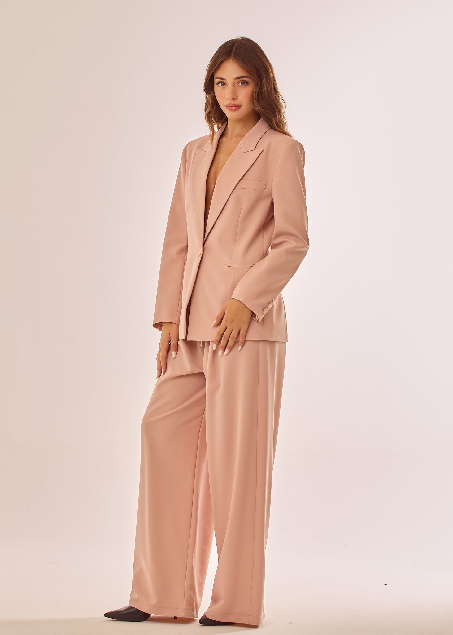 Pantalone palazzo con coulisse in vita