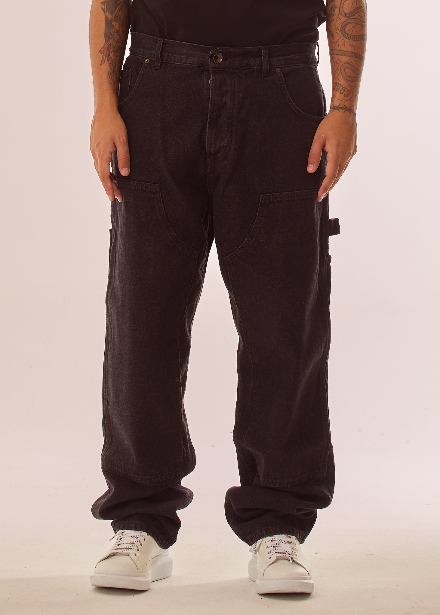 Jeans baggy con tasconi