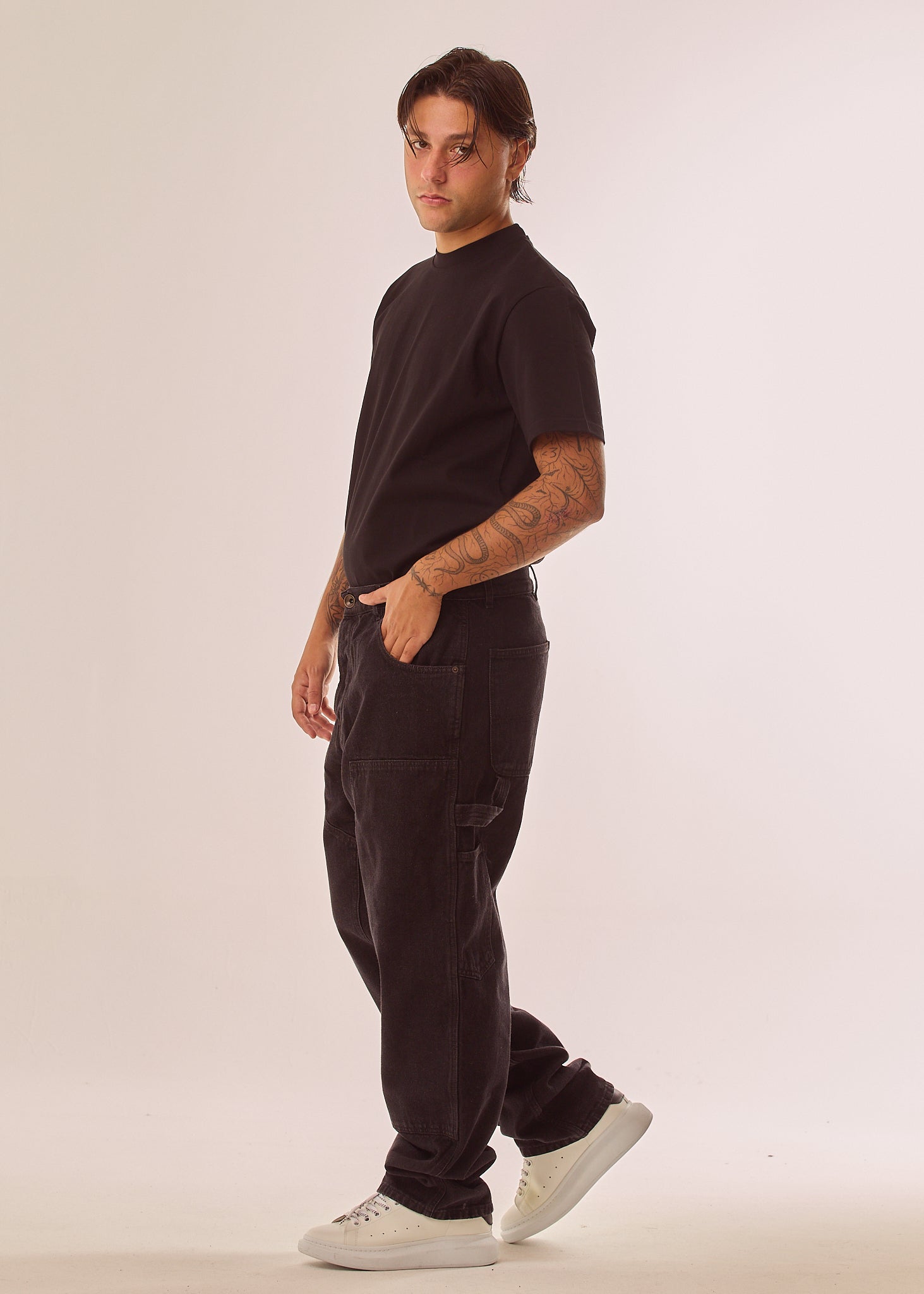 Jeans baggy con tasconi
