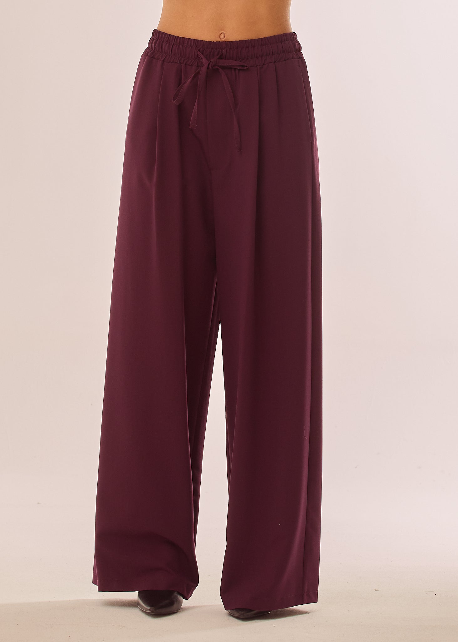 Pantalone palazzo con coulisse in vita