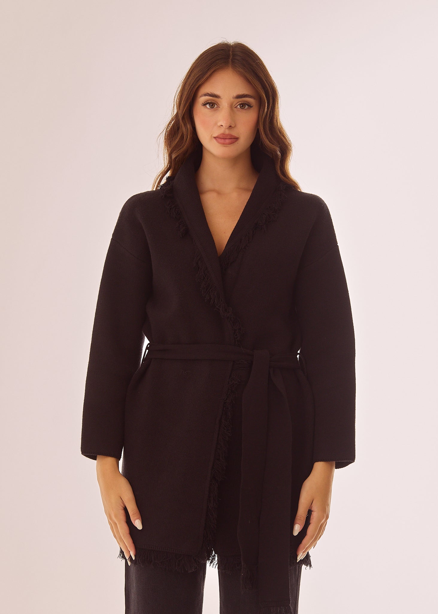 Cardigan con collo sciallato