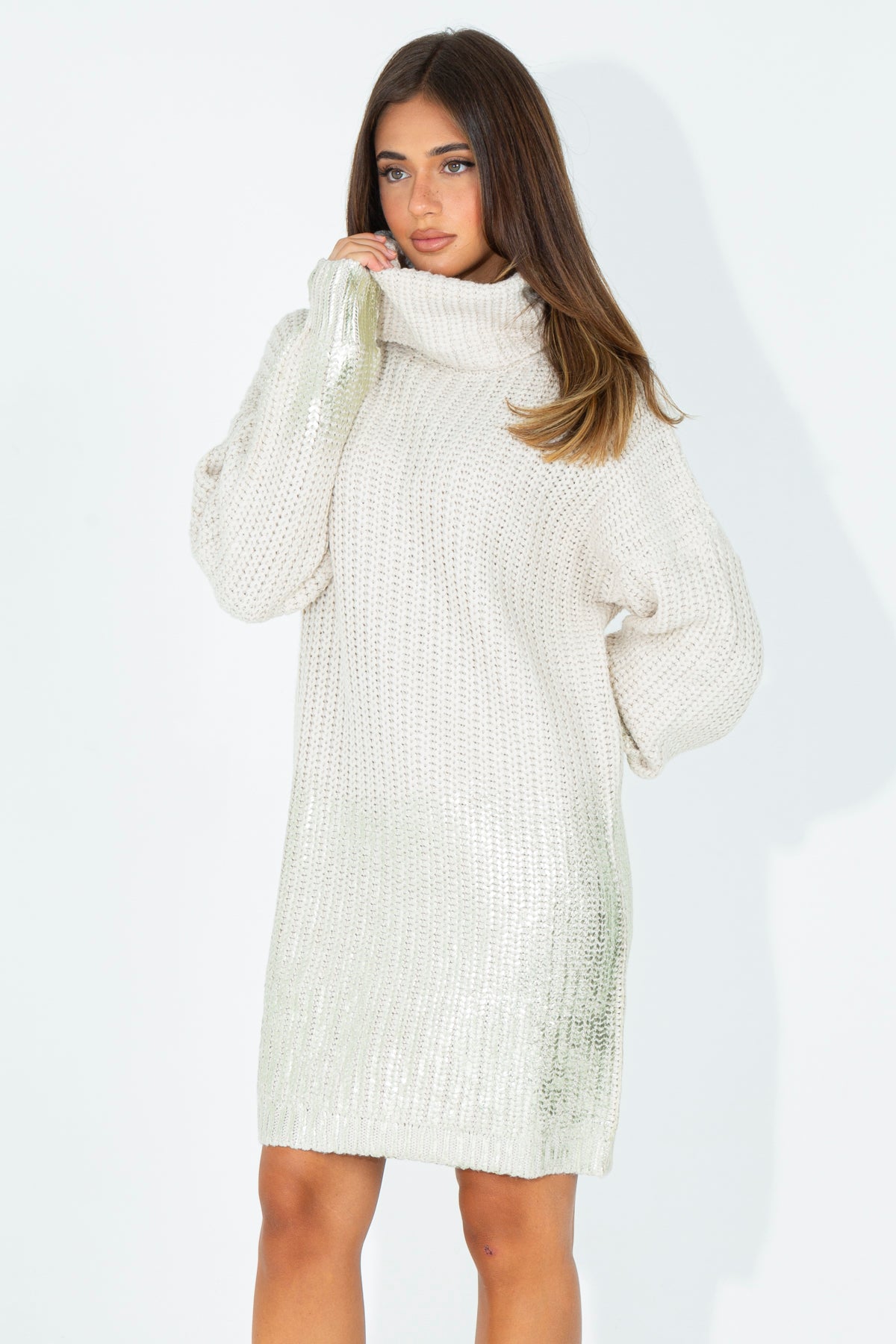 Gradient Plating Knit Dress