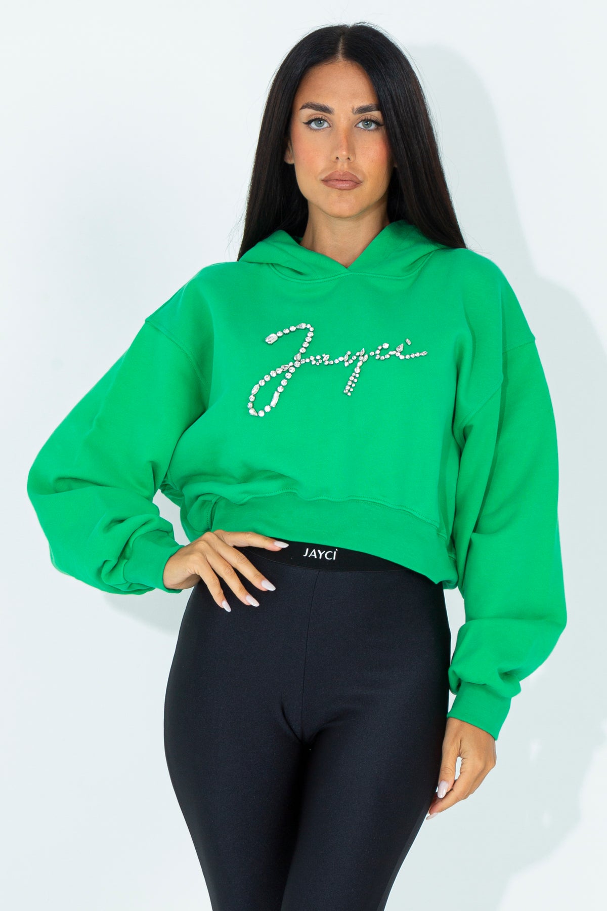 Crop sweatshirt with precious logo