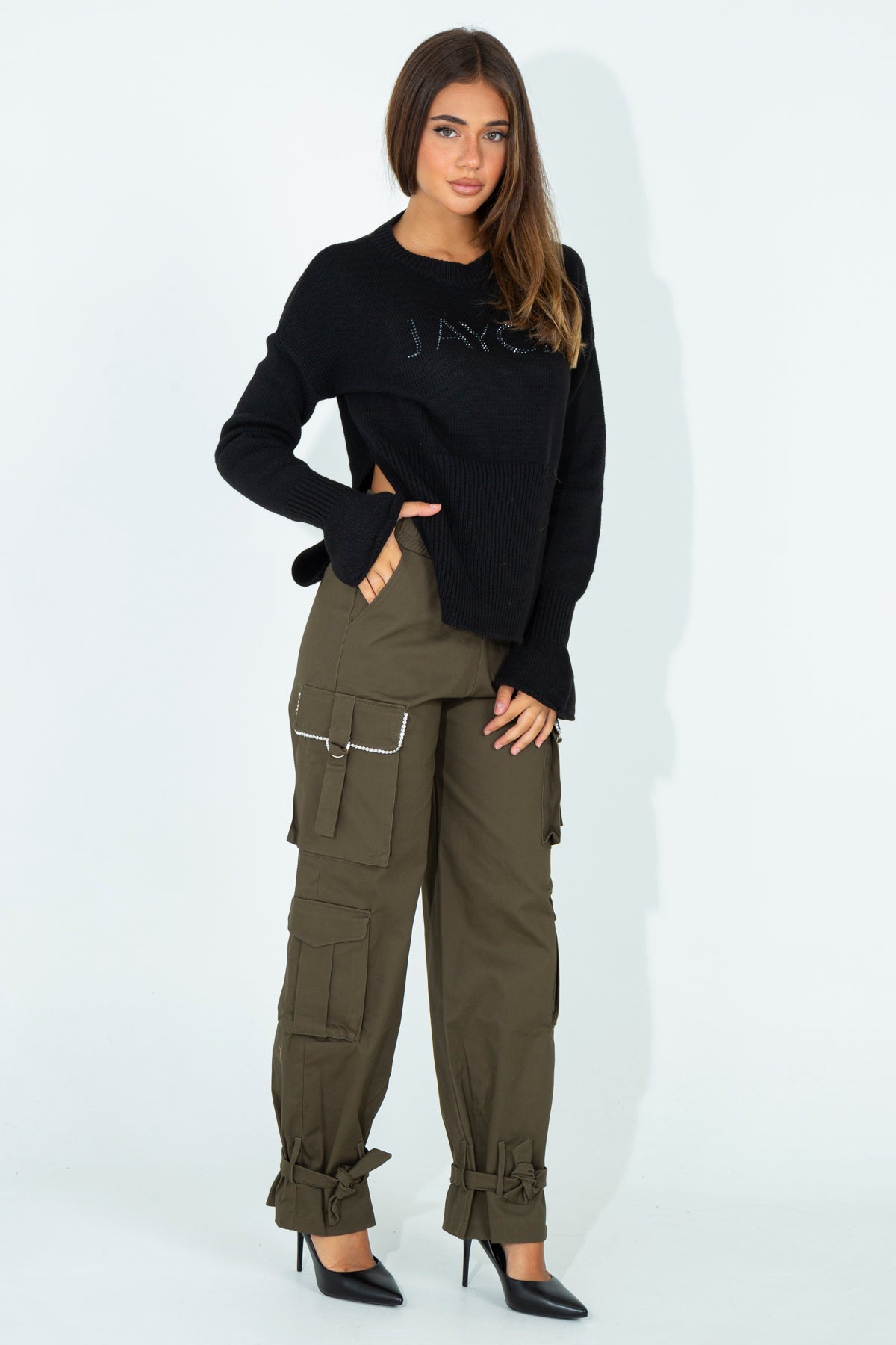 Cargo trousers in gambardina