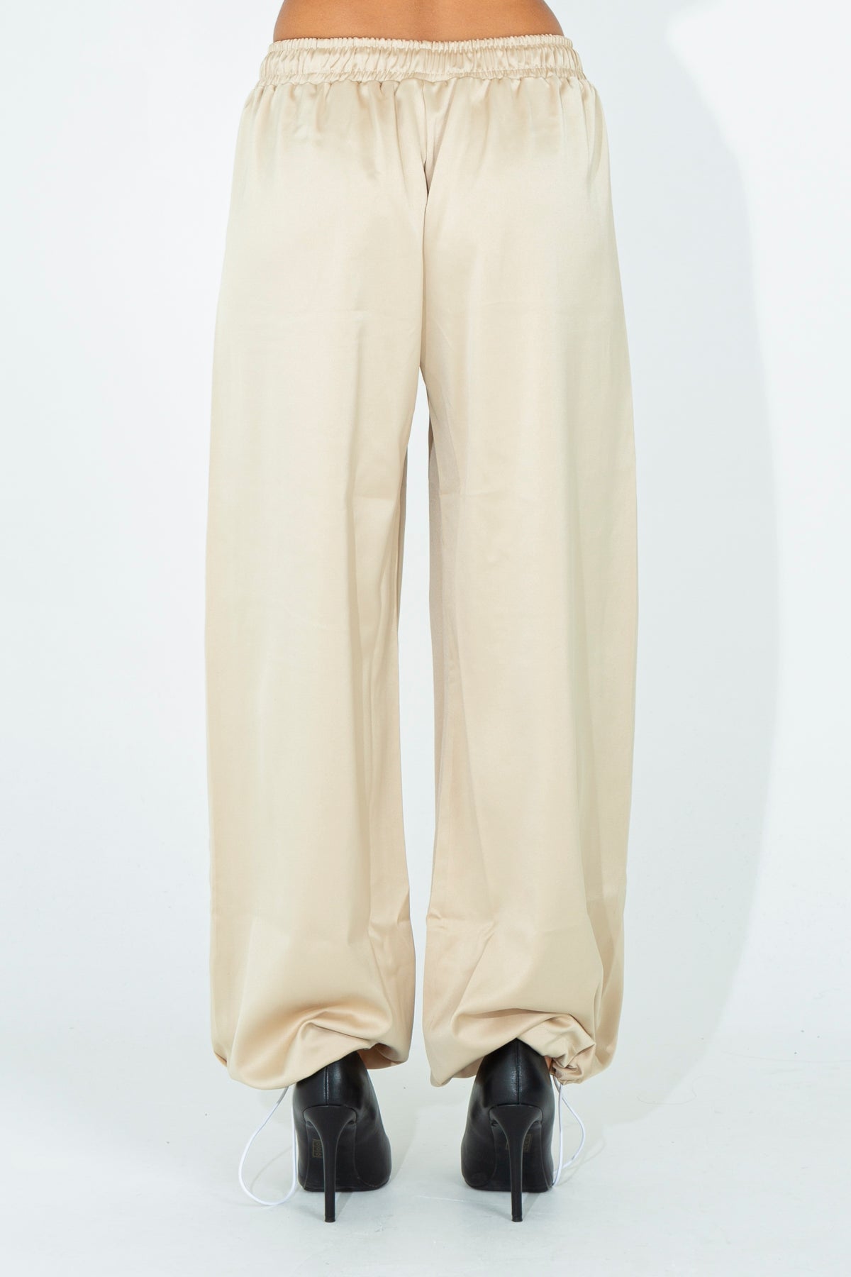 Satin cargo pants