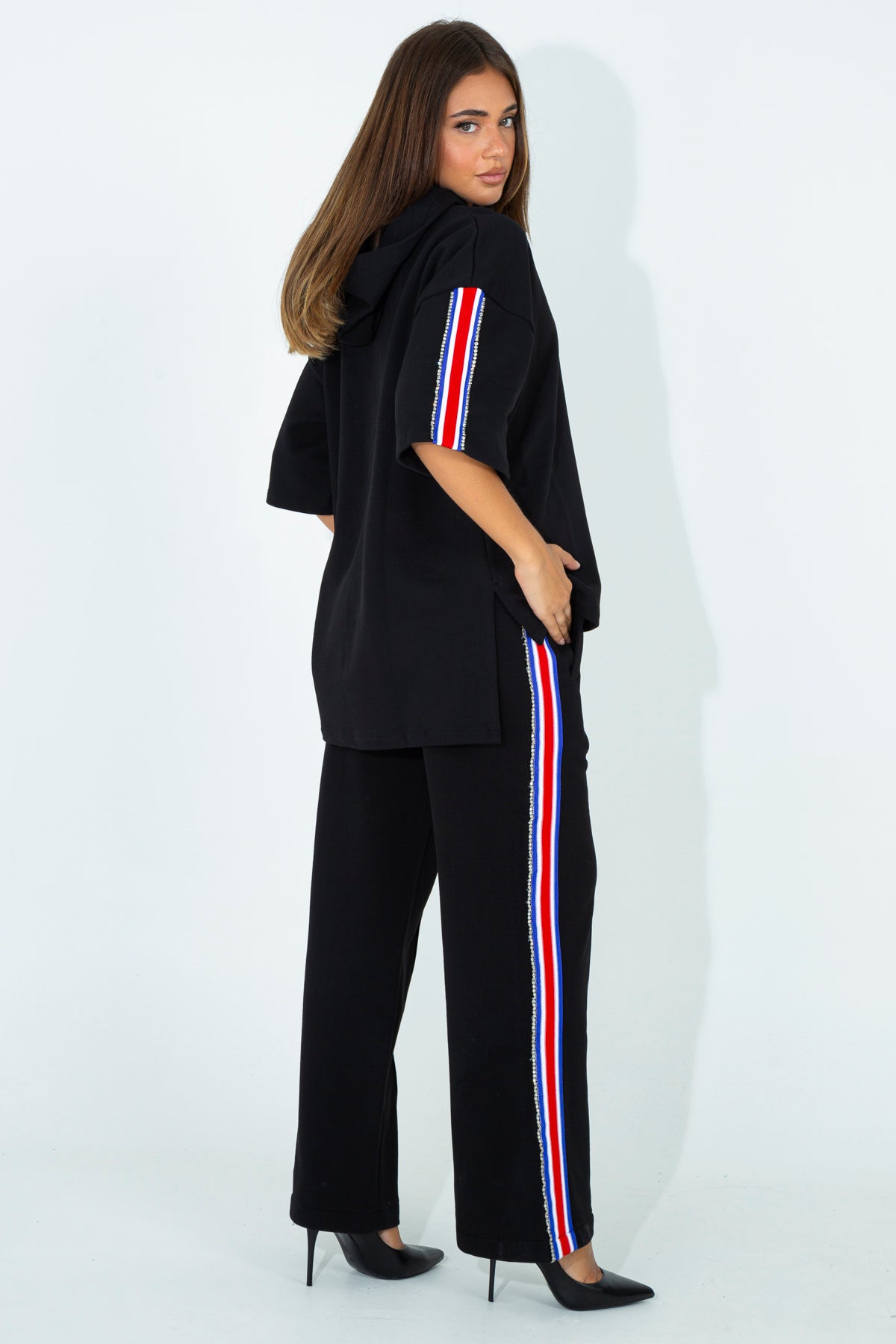 Sweatpants with side stripes