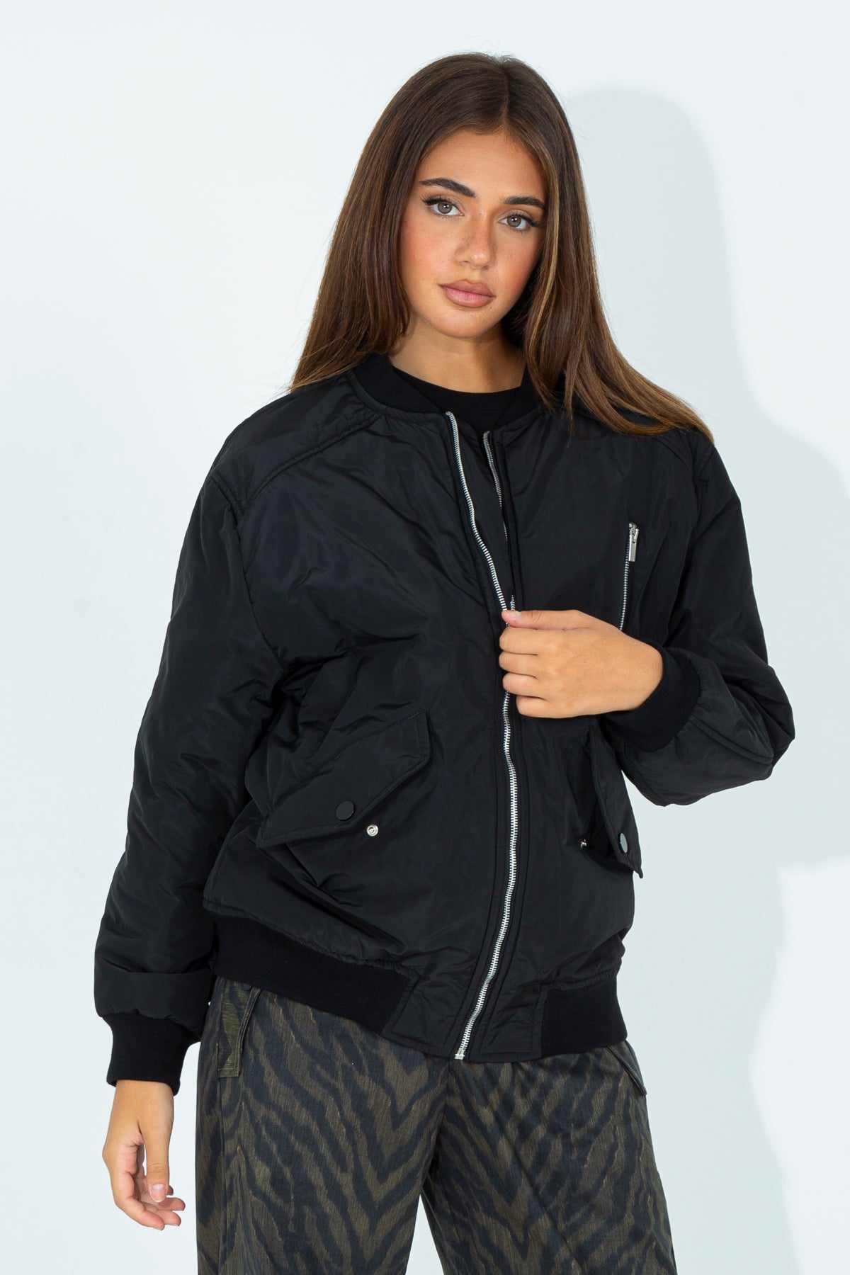 Bomber jacket in technical fabric