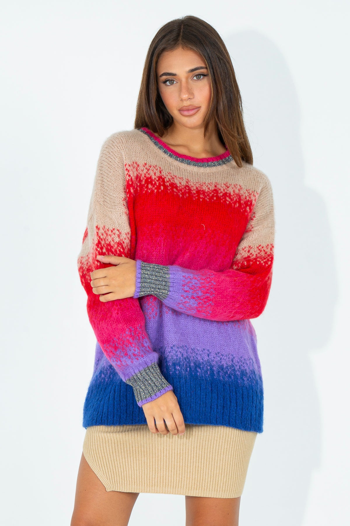 Gradient color sweater