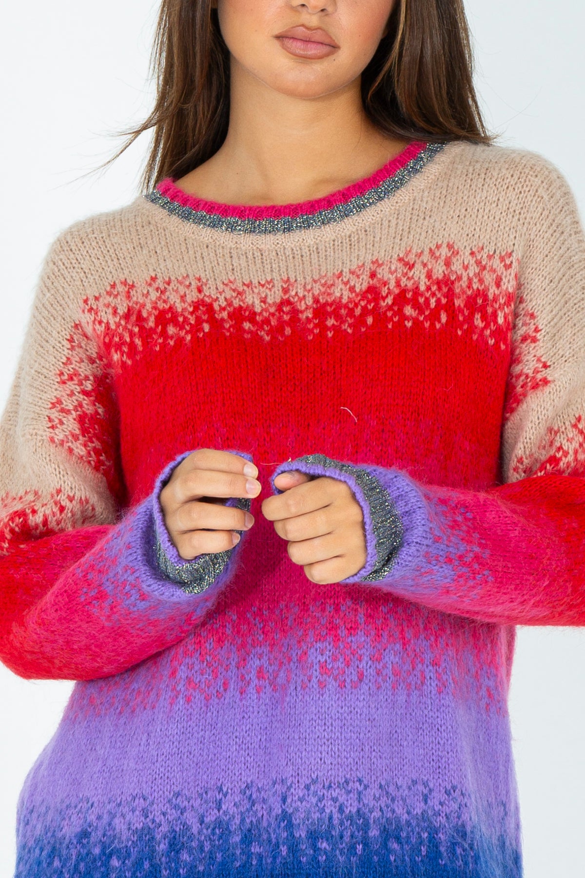 Gradient color sweater