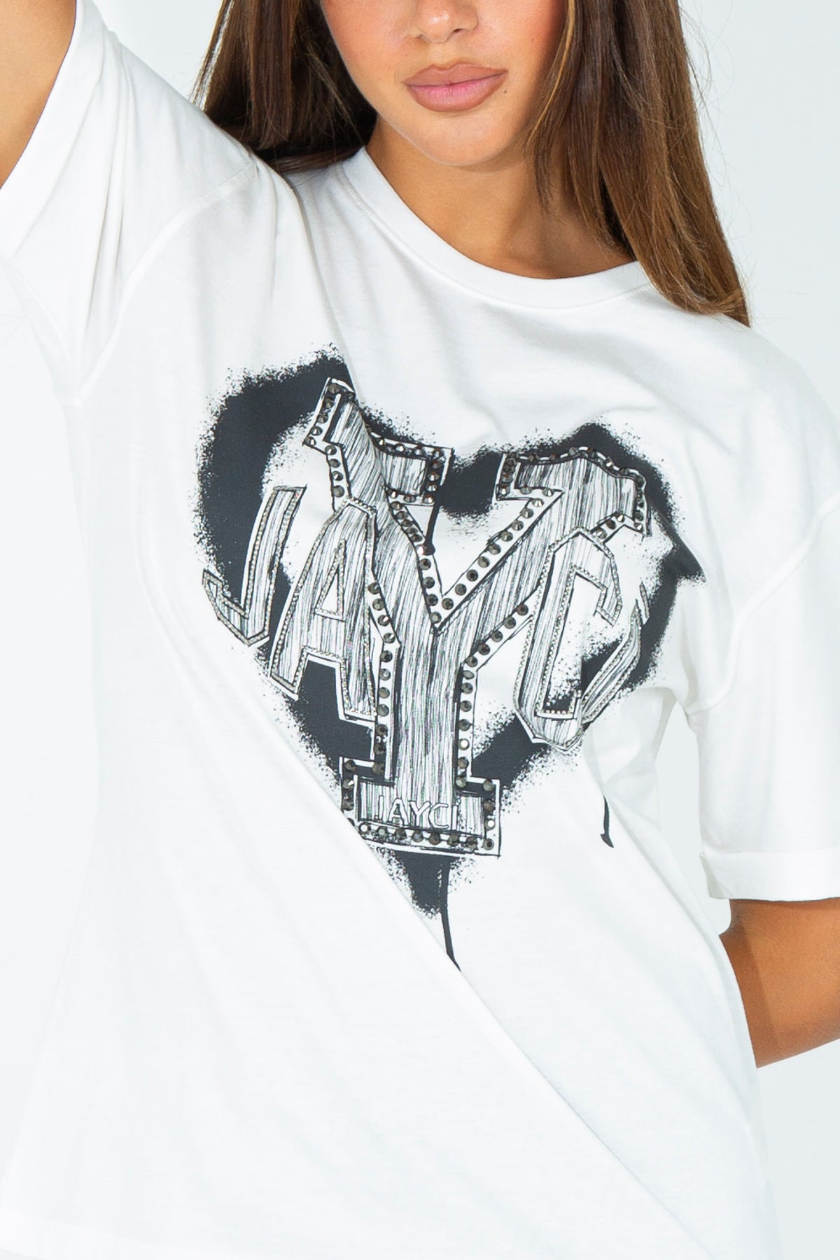 T-shirt con stampa heart