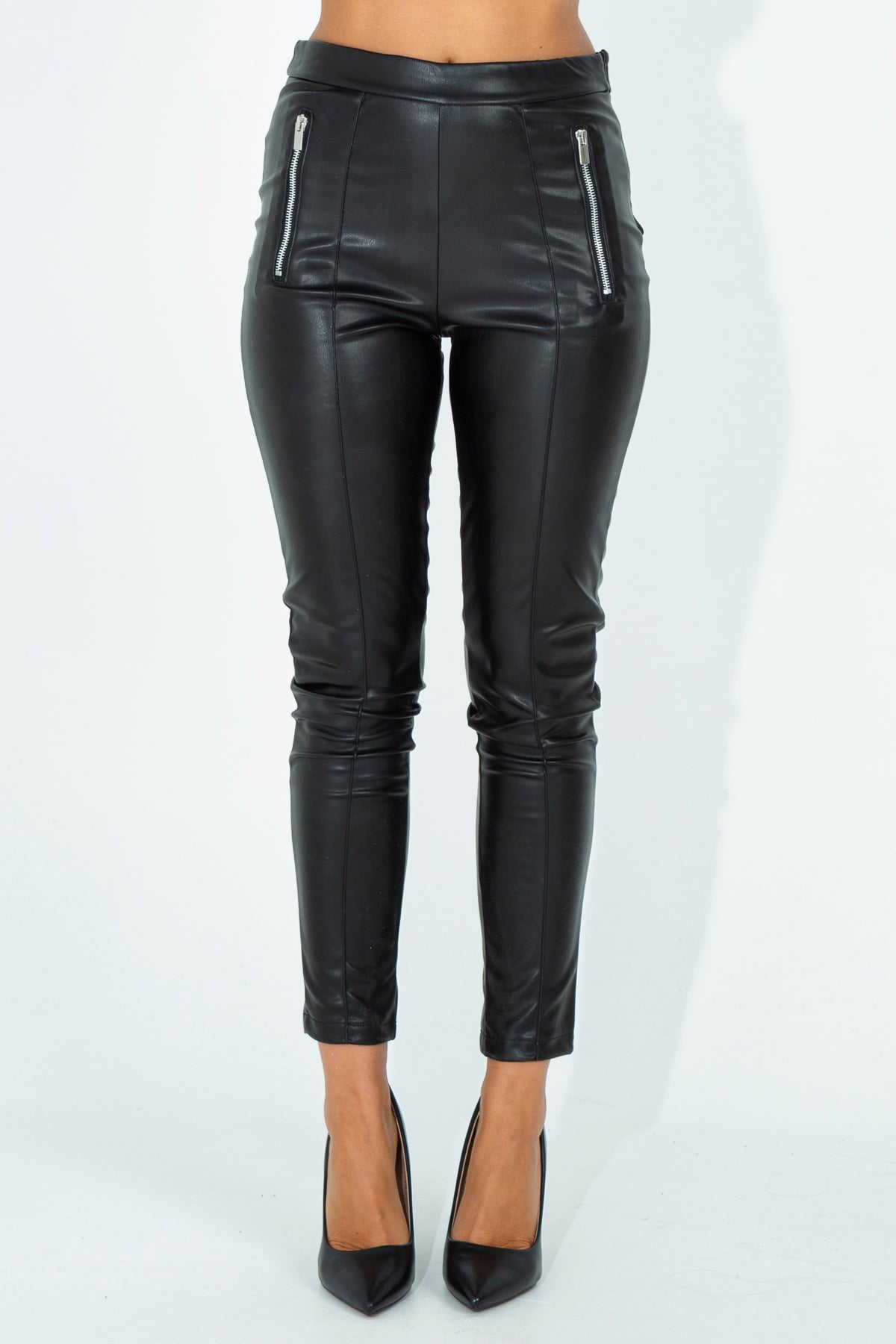 Faux leather leggings