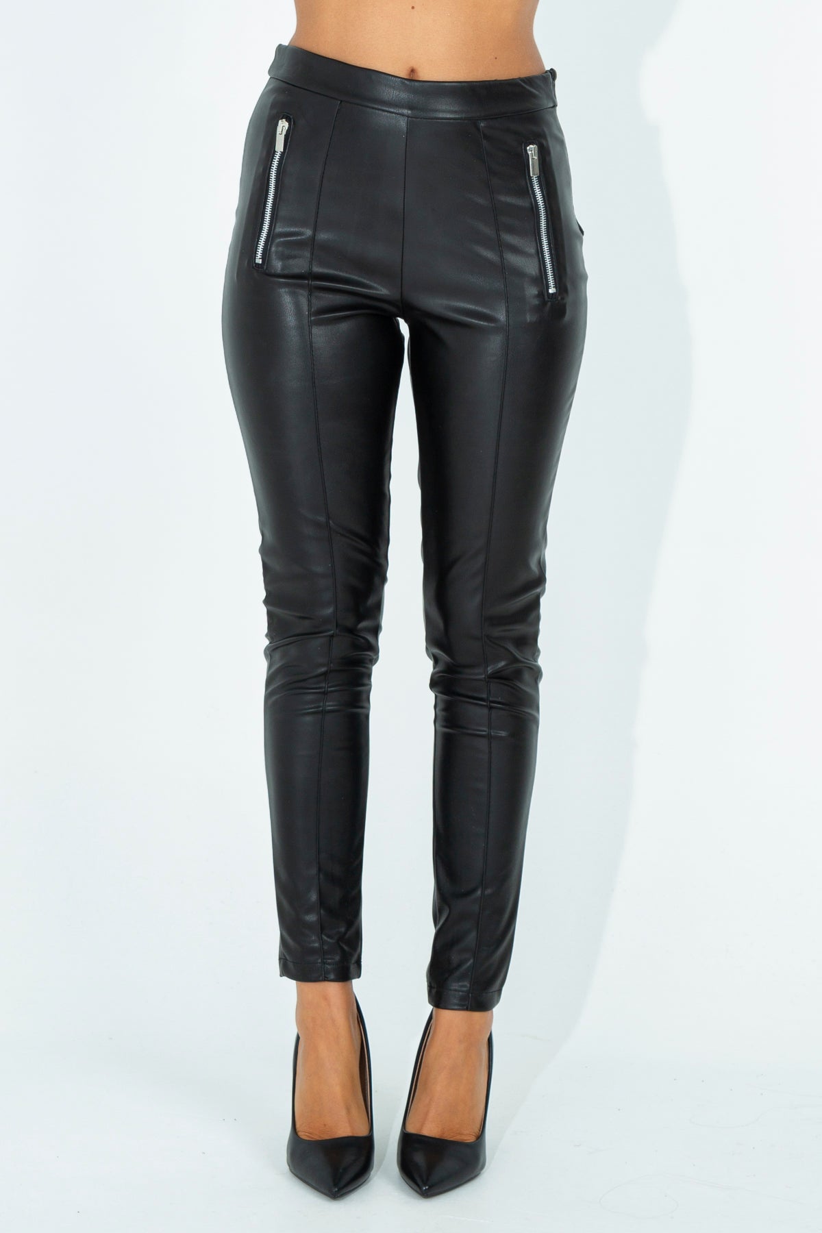 Faux leather leggings