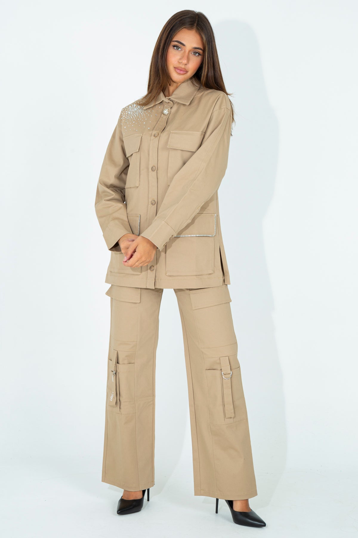 Cargo trousers in gambardina