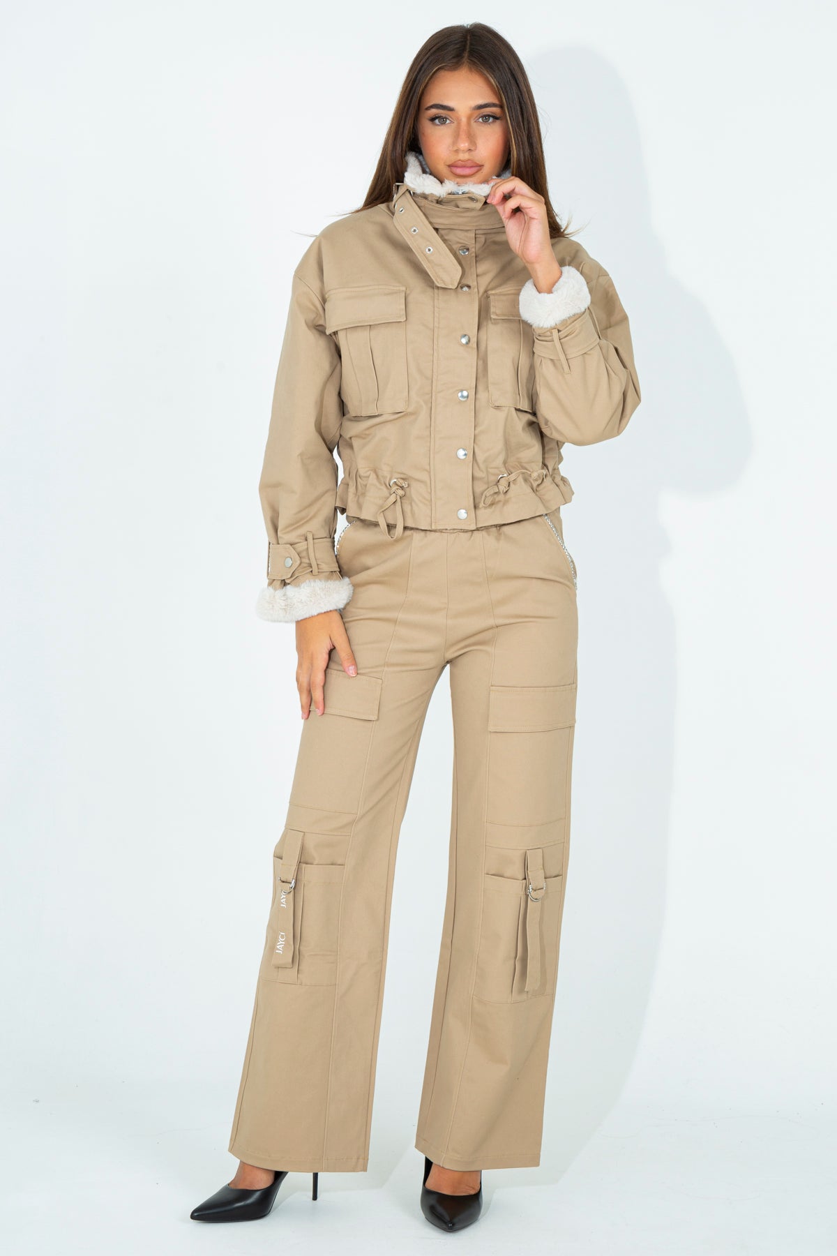 Cargo trousers in gambardina