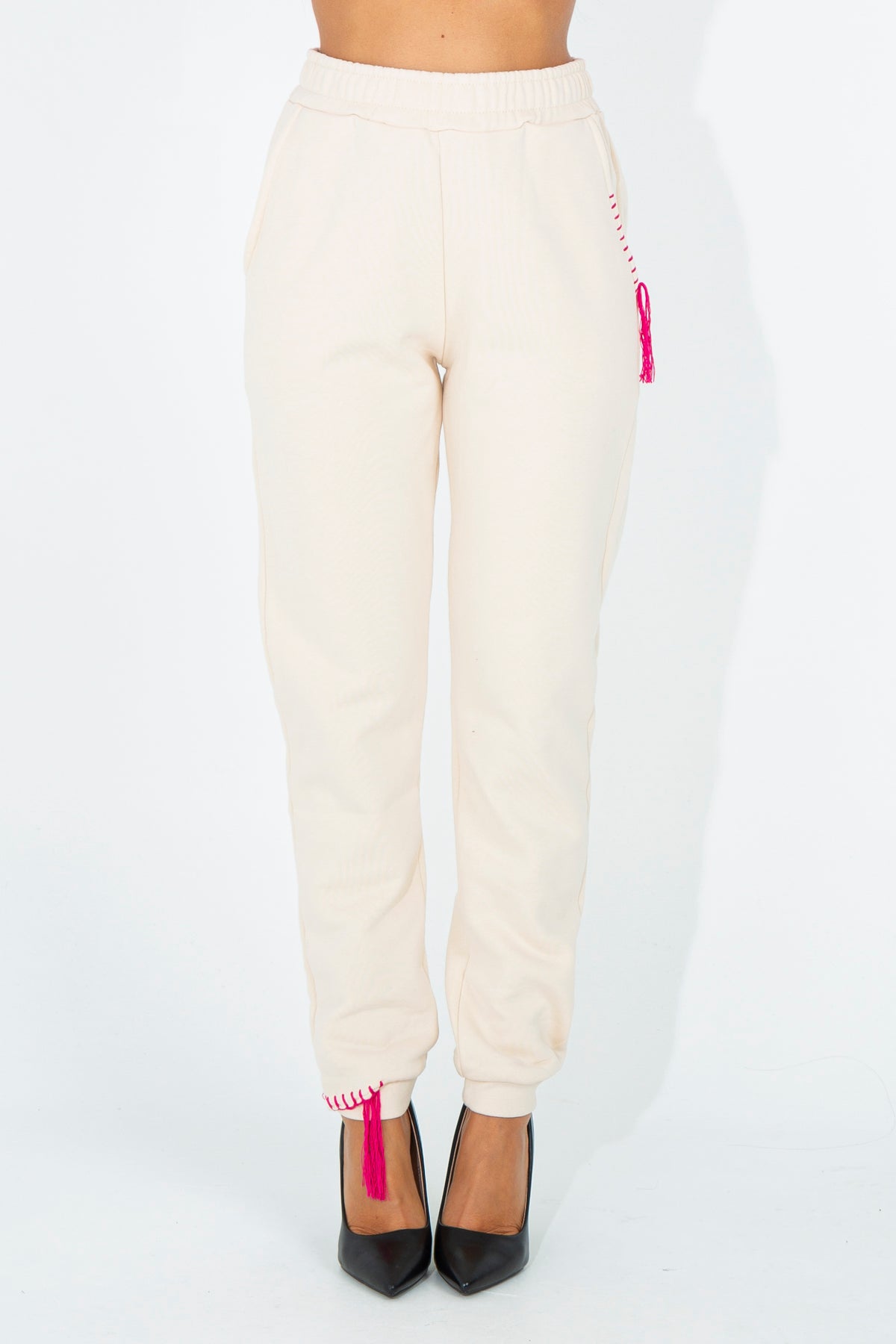 Tracksuit trousers with embroidered details