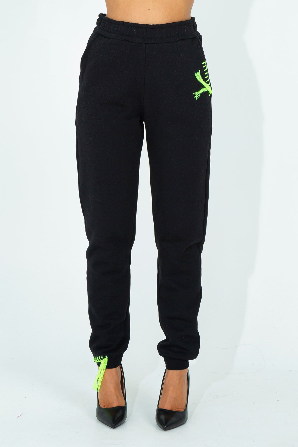 Tracksuit trousers with embroidered details