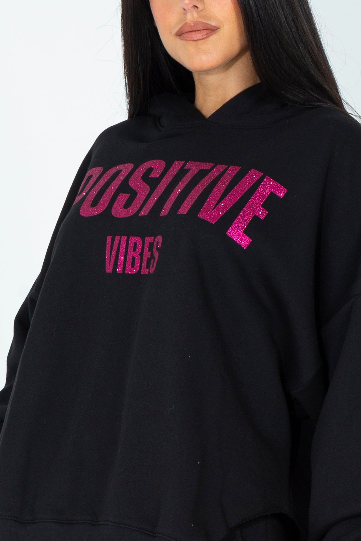 Glitter lettering sweatshirt