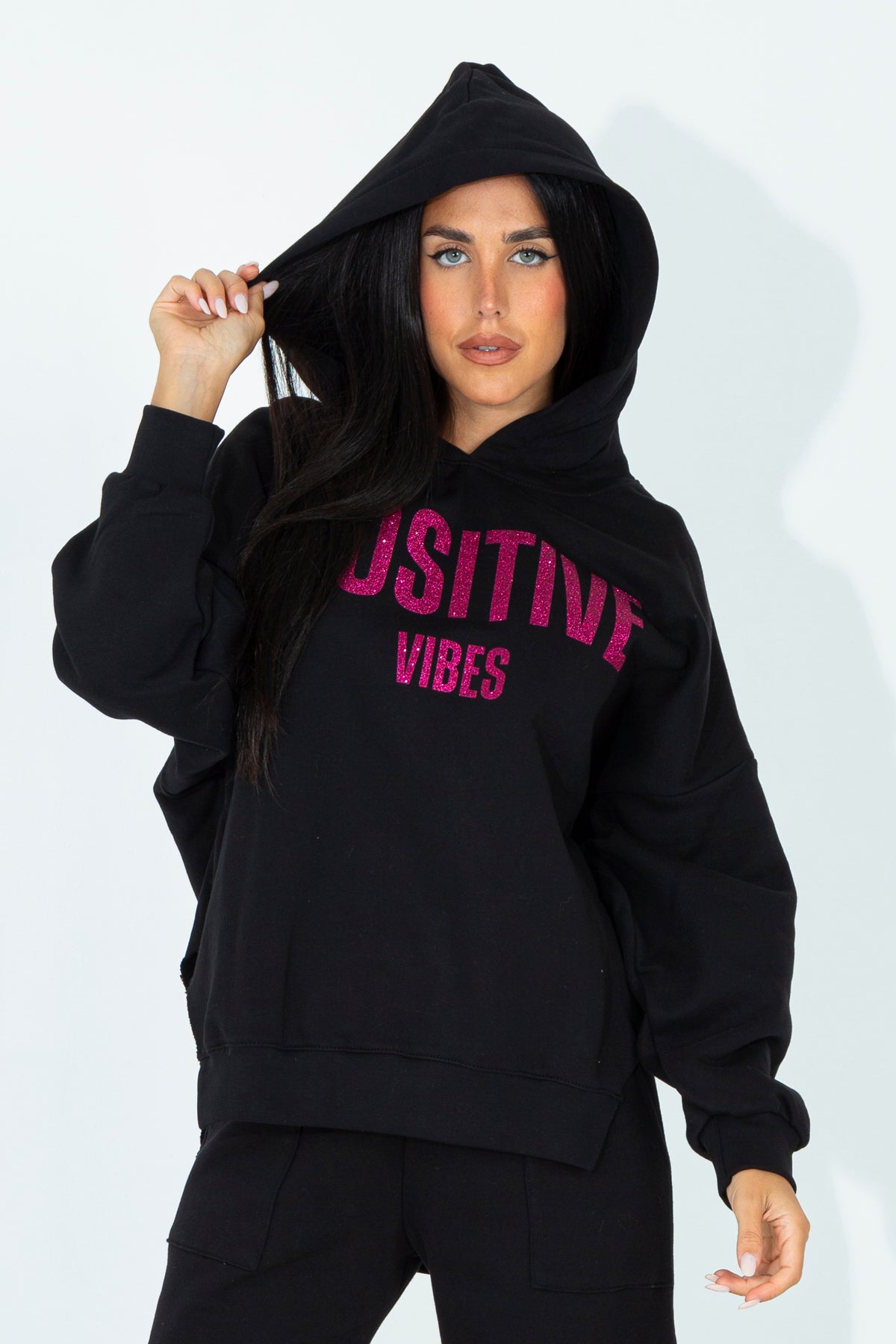 Glitter lettering sweatshirt