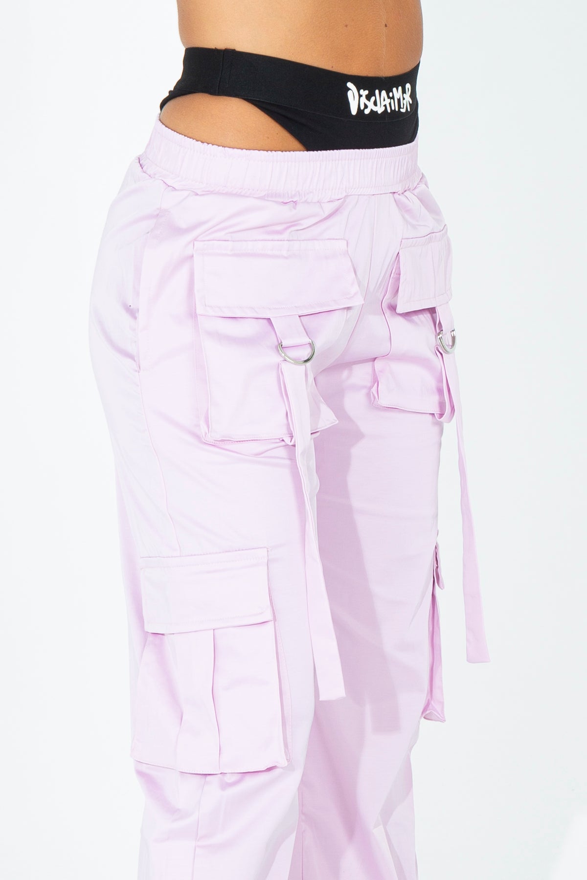 Satin cargo trousers