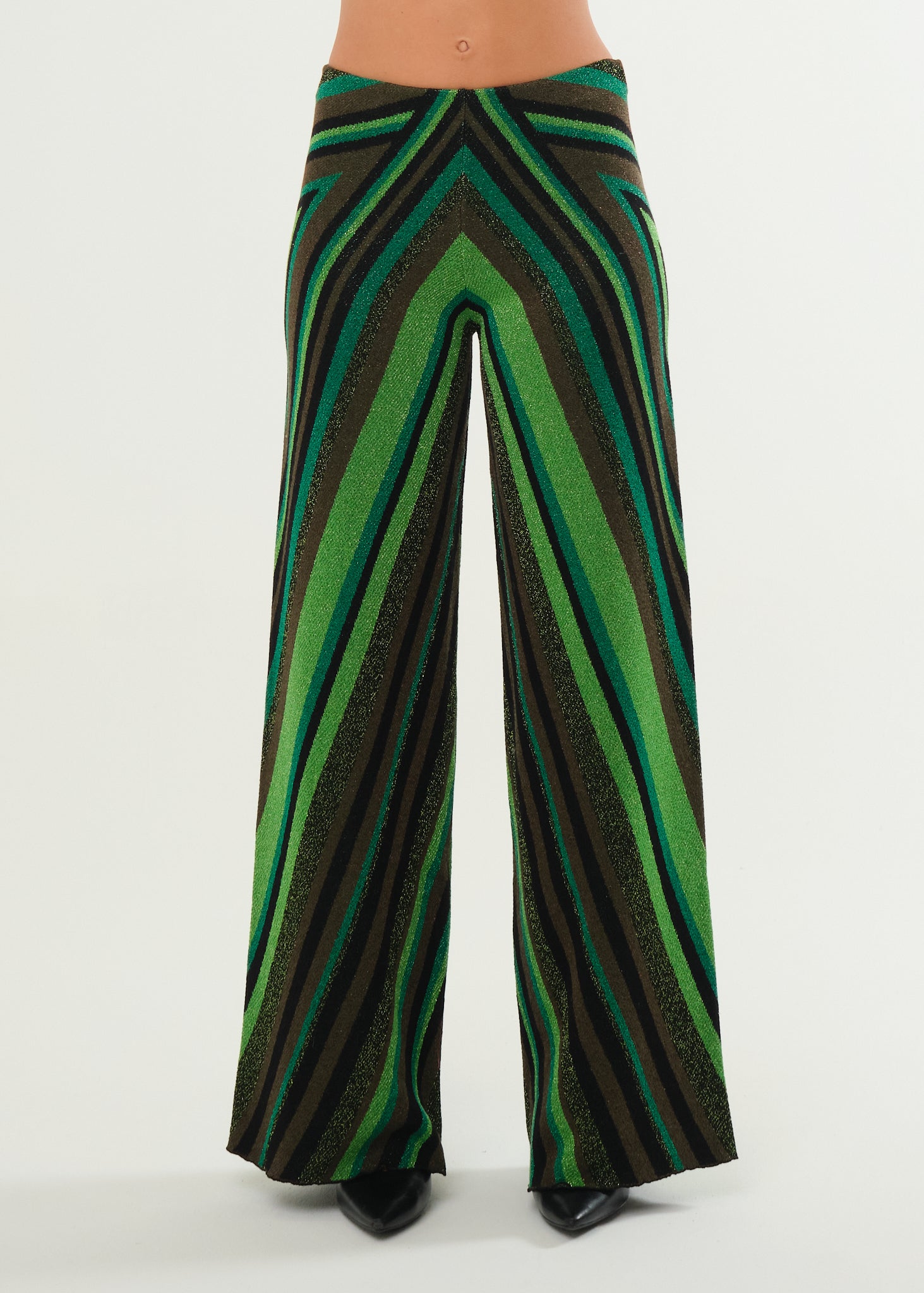 Pantalone in maglia lurex