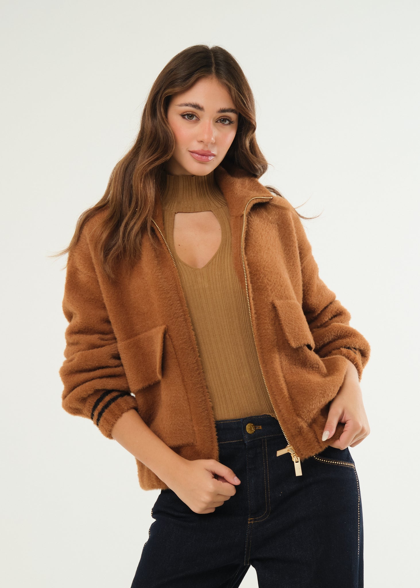 Giubbino bomber in pelo